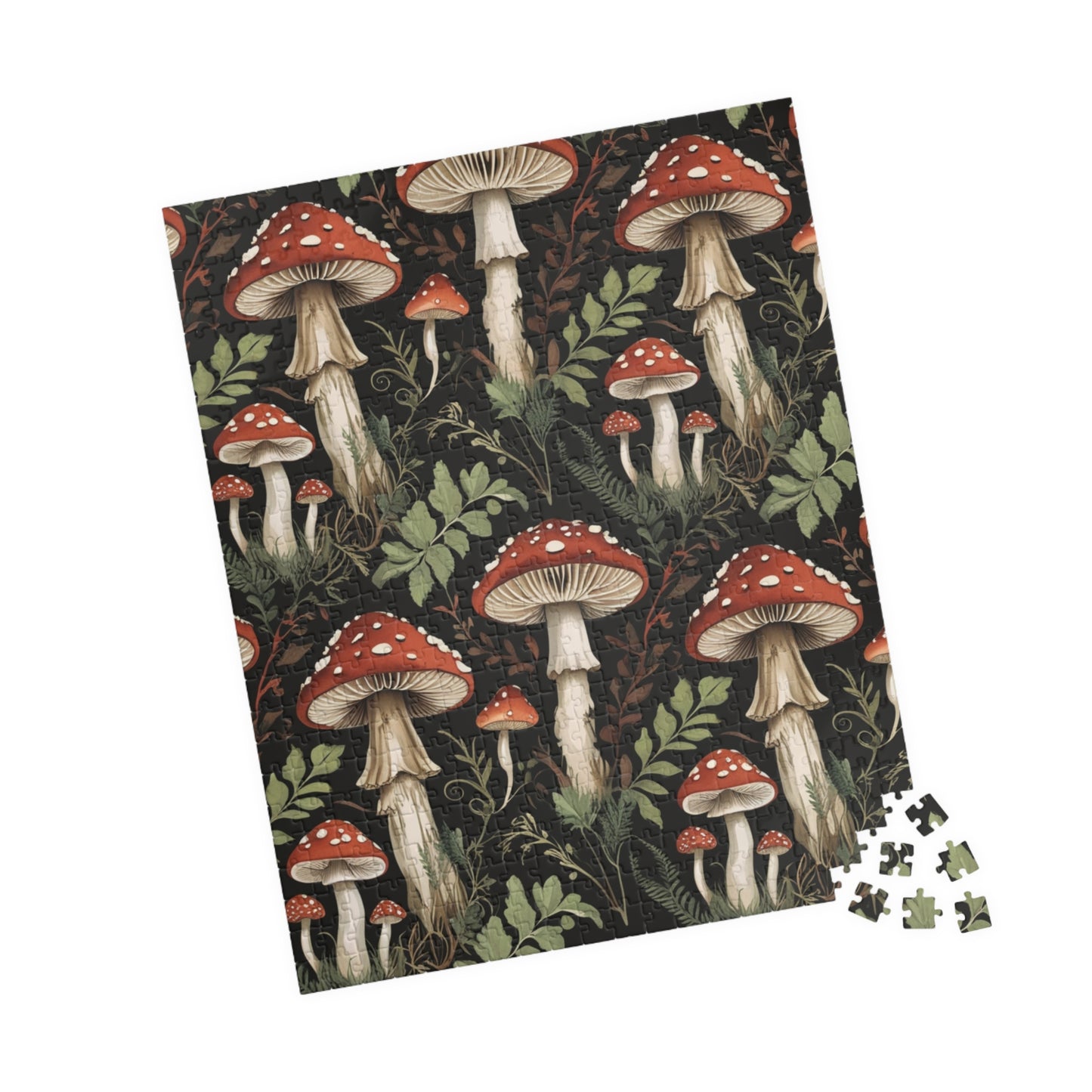 Vintage Mushroom Collage Jigsaw Puzzle, Nature Inspired Toadstool Art, Fun Fungi Game for Family Bonding, Puzzle Lover Best Unique Gift Puzzle The Puzzle Chest