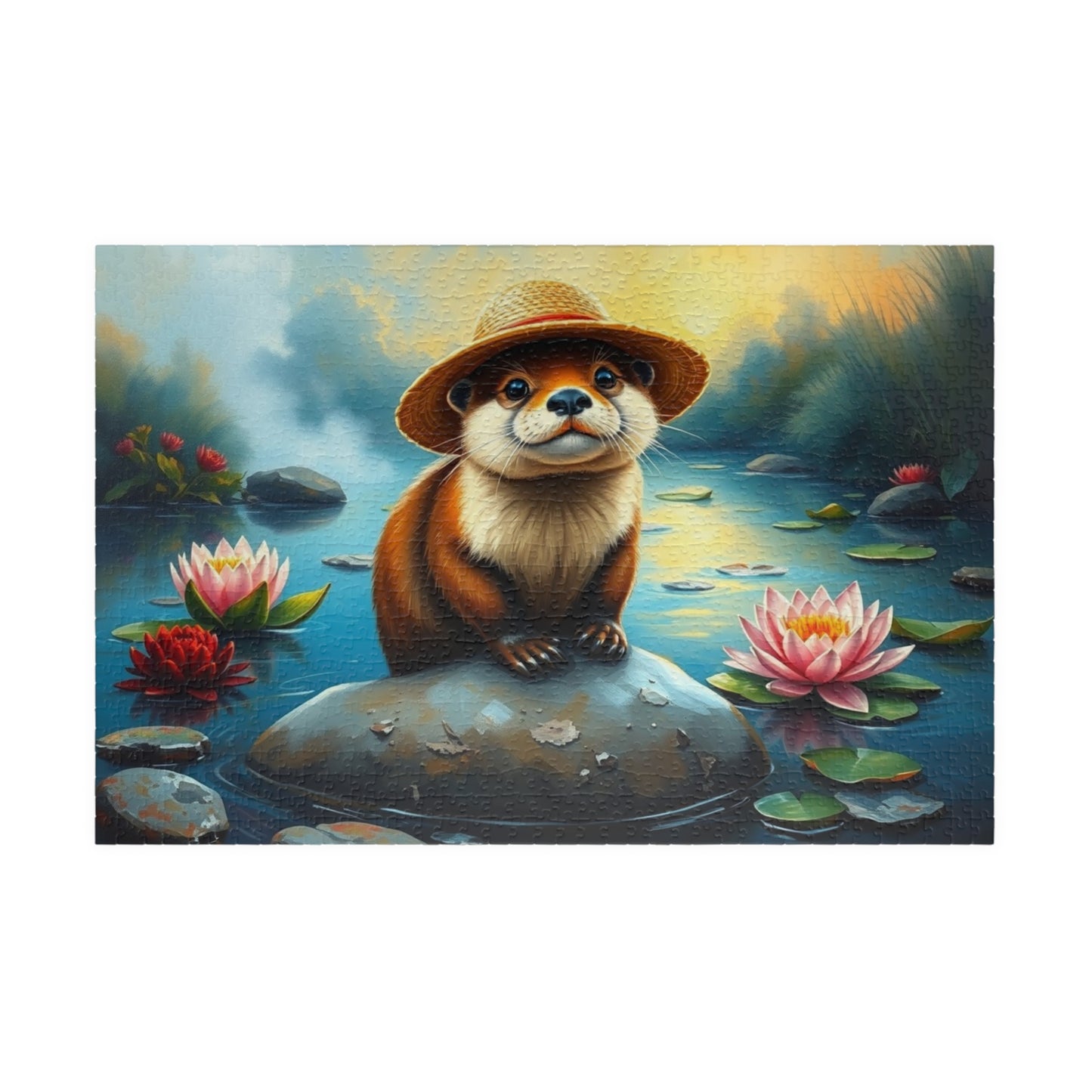 Adorable Otter Jigsaw Puzzle - Perfect for Family Fun, Gift for Nature Lover and Puzzle Enthusiasts, Brain Teaser 1014 pcs (Horizontal) Puzzle The Puzzle Chest