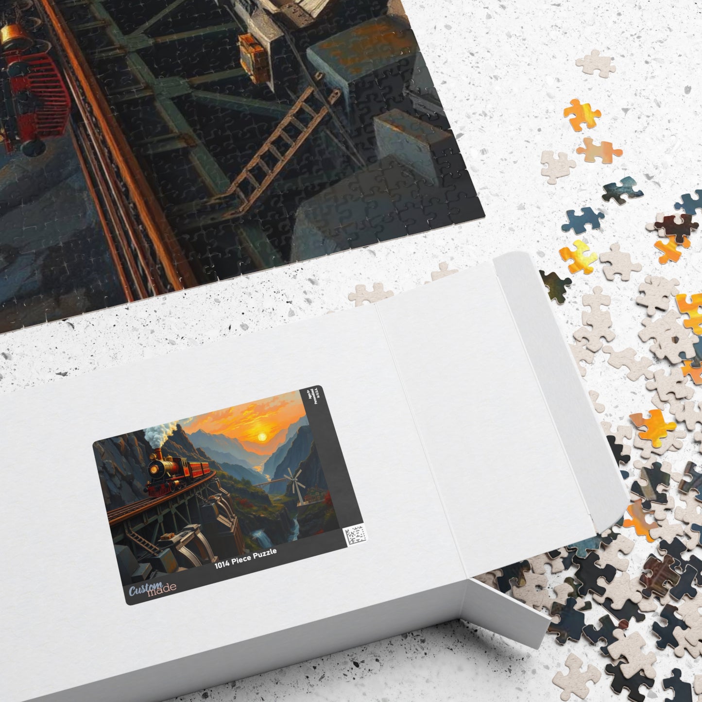 Scenic Steampunk Train Adventure Puzzle, Enchanting Landscape Jigsaw for Family Fun, Gifts for Train Lovers, Home Entertainment Brain Teaser Puzzle The Puzzle Chest