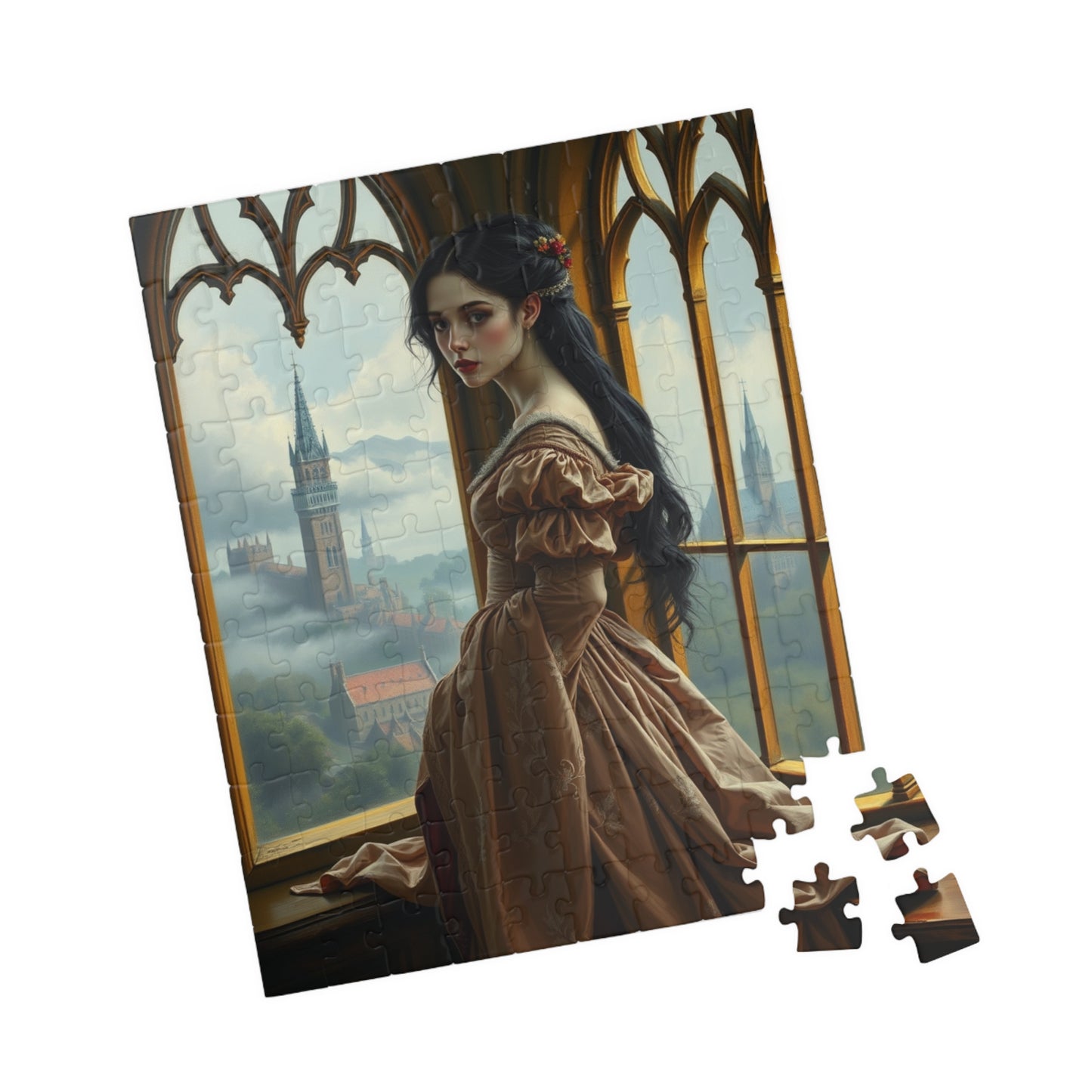 Elegant Medieval Princess Puzzle - Enchanting Castle View Scene, 110-1014 pieces, Perfect Gift for Puzzle Lovers, Cozy Evenings, Relaxation Puzzle The Puzzle Chest