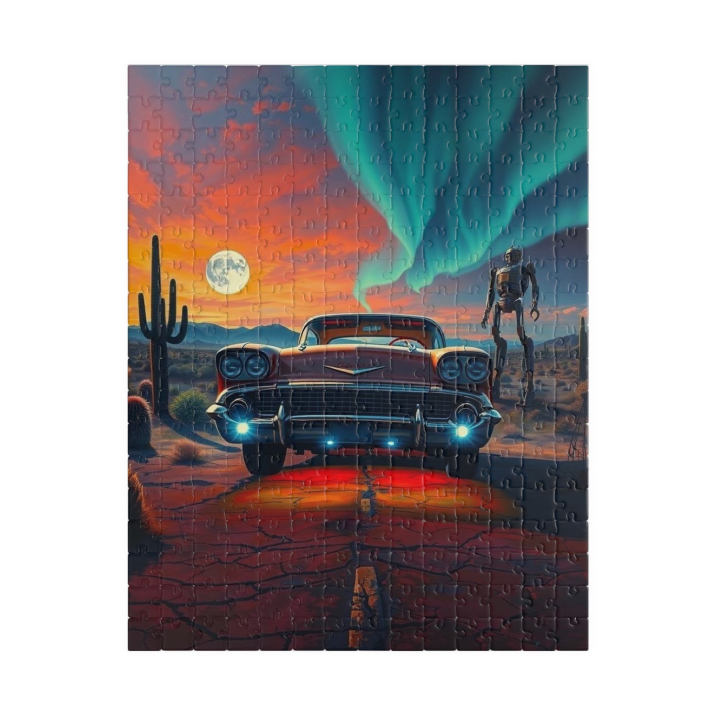 Vintage Car Puzzle, Retro 110-1014 Pieces, Perfect Friend Gift for Car Lovers, Home Entertainment, Family Activities, Unique Challenges 252 pcs (Vertical) Puzzle The Puzzle Chest