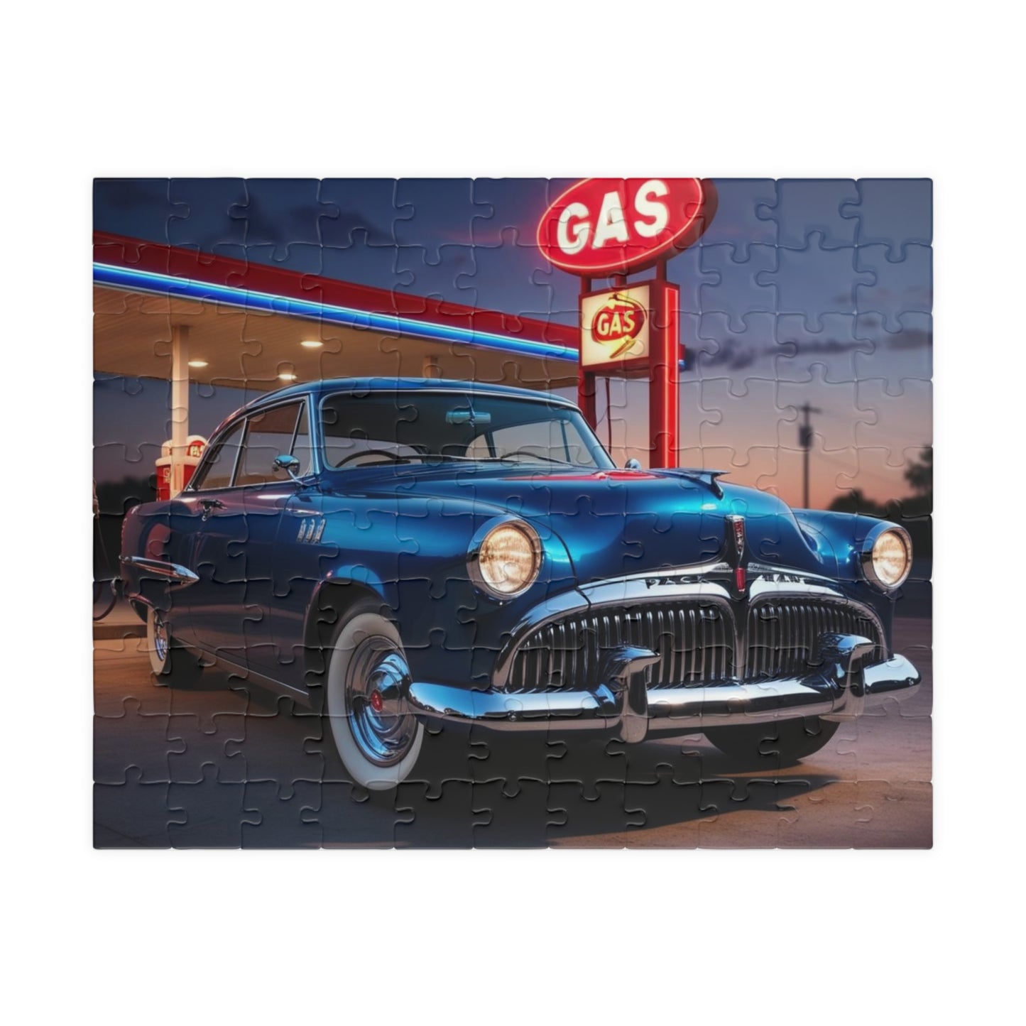 Vintage Car Puzzle - Classic 1958 Hawk, Nostalgic Automotive Art for Puzzle Lovers Puzzle The Puzzle Chest