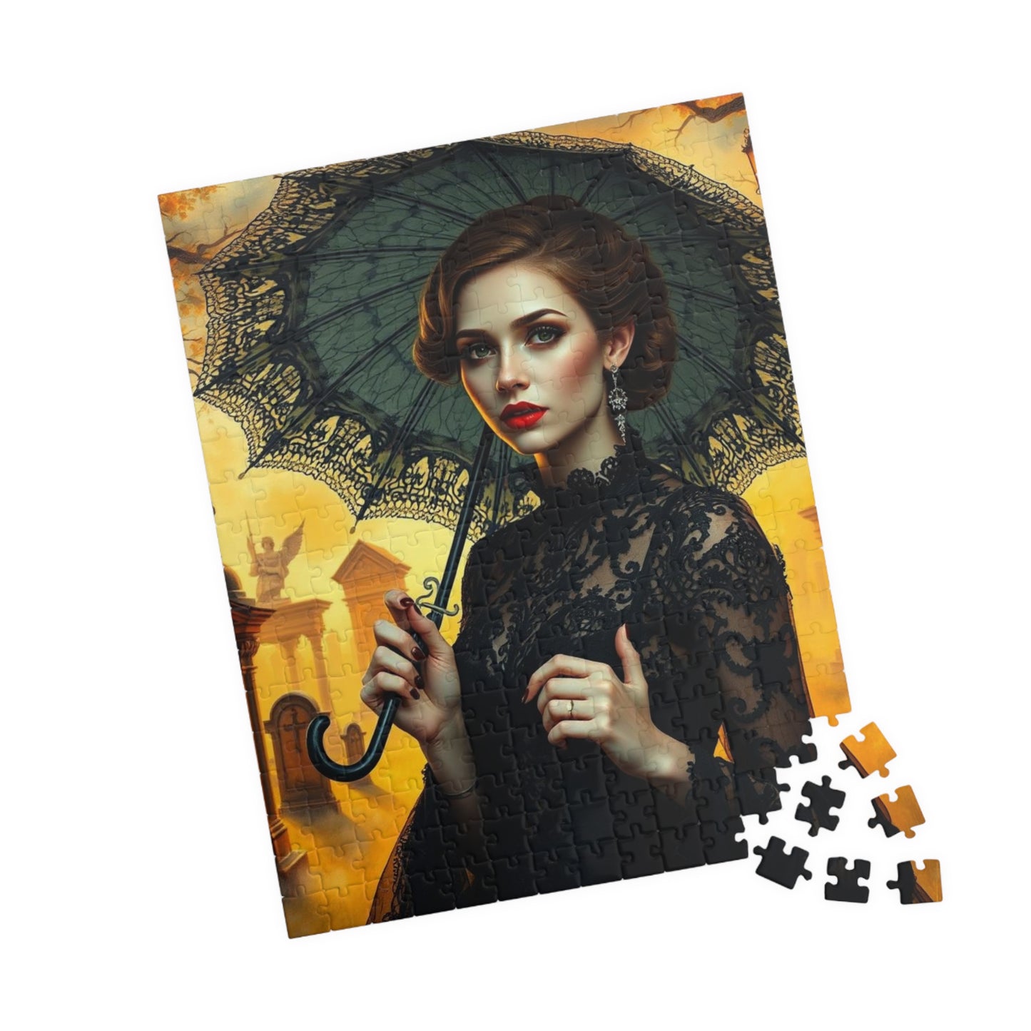 Gothic Lady Jigsaw Puzzle - Enchanting Vintage Design, Perfect Gift for Puzzle Lovers, Home Entertainment, Relaxation, Family Fun Puzzle The Puzzle Chest