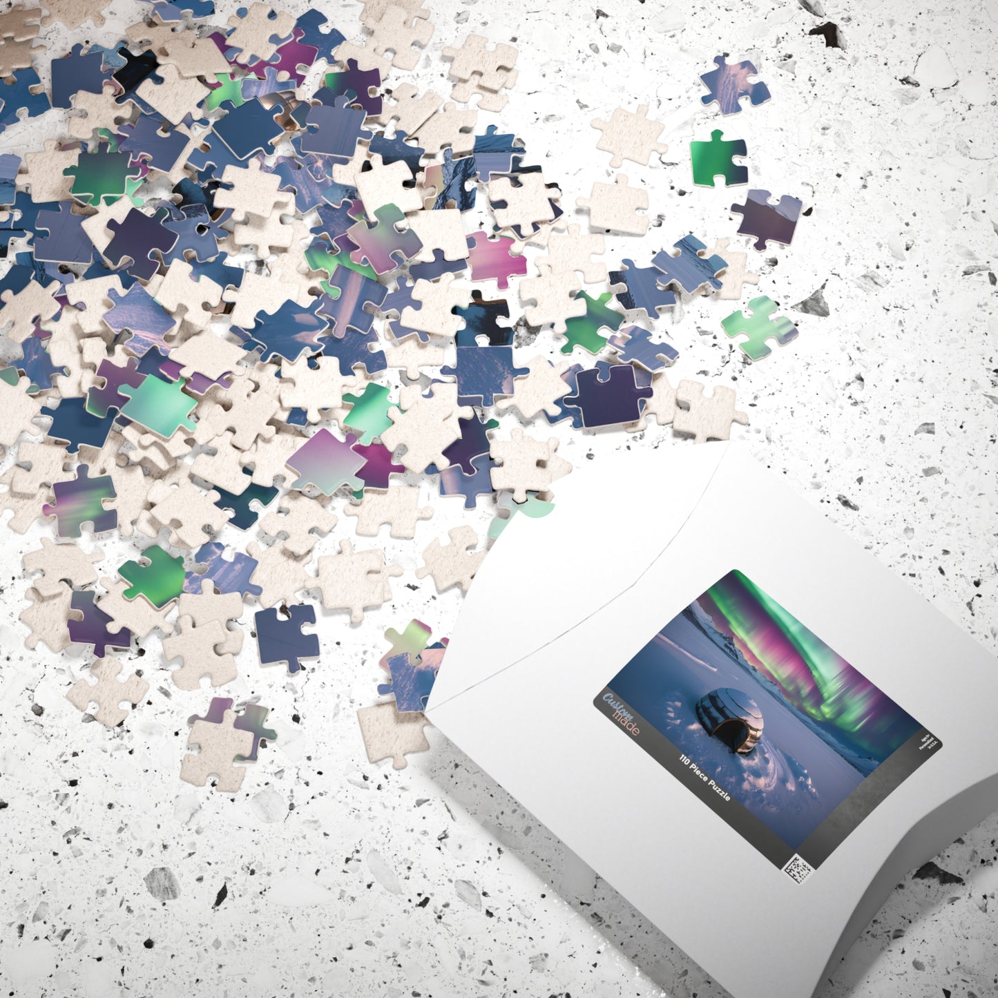 Aurora Borealis Jigsaw Puzzle - 110, 252, 520, 1014-piece Igloo Scenic Gift for Nature Lovers, Family Activity, Game Night, Cozy Gift Idea Puzzle The Puzzle Chest