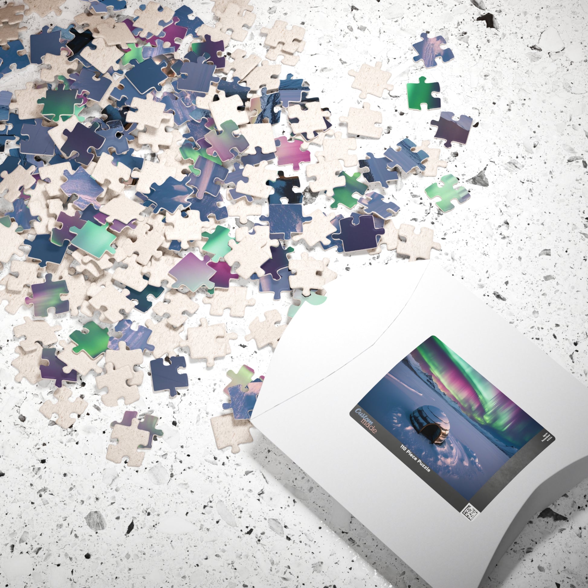 Aurora Borealis Jigsaw Puzzle - 110, 252, 520, 1014-piece Igloo Scenic Gift for Nature Lovers, Family Activity, Game Night, Cozy Gift Idea Puzzle The Puzzle Chest