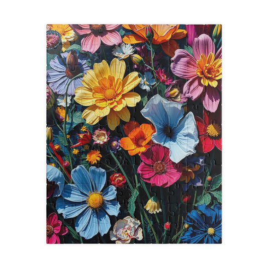 Floral Jigsaw Puzzle, Colorful Flower Game, Friend Gift for Garden Lover, Family Game Night, Home Entertainment Brain Teaser 110 pcs (Vertical) Puzzle The Puzzle Chest