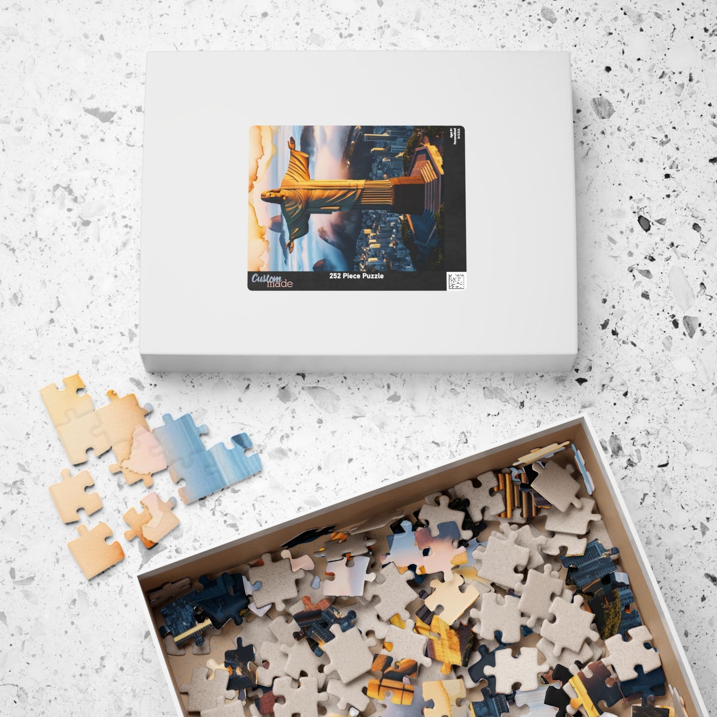 Christ the Redeemer Puzzle, Rio de Janeiro at Sunrise Tabletop Game, Puzzle Enthusiast History Lover, Fun Family Activity Game Night, Hobby Puzzle The Puzzle Chest