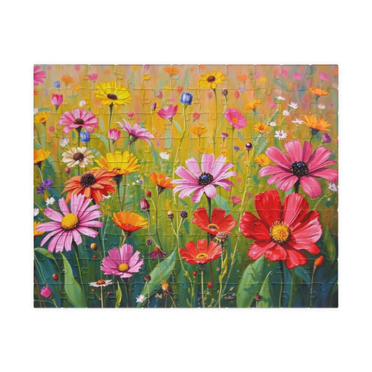 Vibrant Floral Puzzle, Flower Botanical Jigsaw Game for Adults, Gift for Nature Lovers and Family Fun Game Nights, Mindfulness Activity 110 pcs (Horizontal) Puzzle The Puzzle Chest