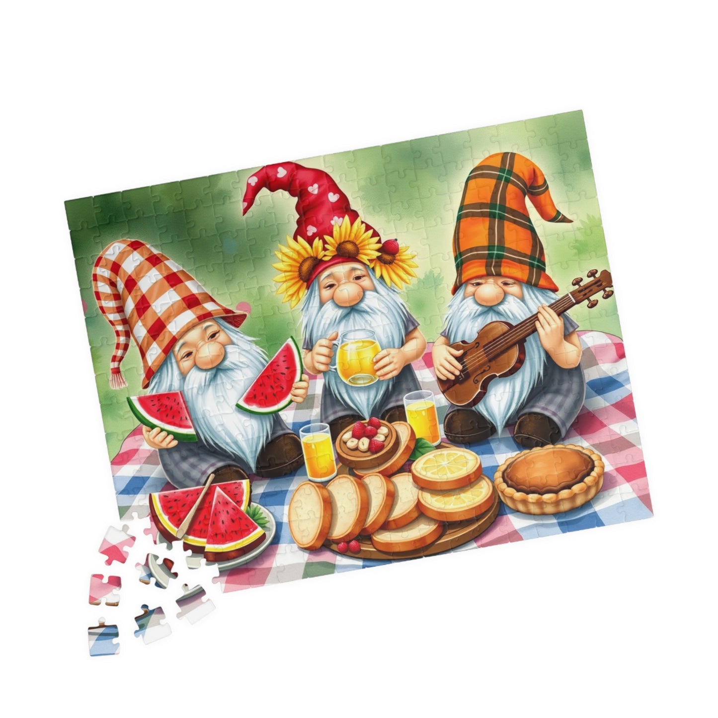 Harvest Picnic Gnome Puzzle - Autumn Themed Jigsaw Game Puzzle The Puzzle Chest