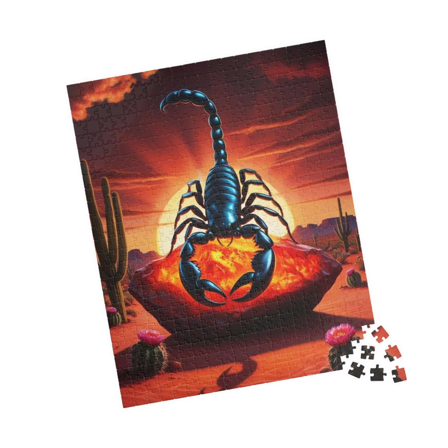 Scorpion Art Puzzle - Scorpio Zodiac Sign Jigsaw Game, Nature Inspired Fun, Gifts for Puzzle Lover, Mindfulness Activity, Home Entertainment Puzzle The Puzzle Chest