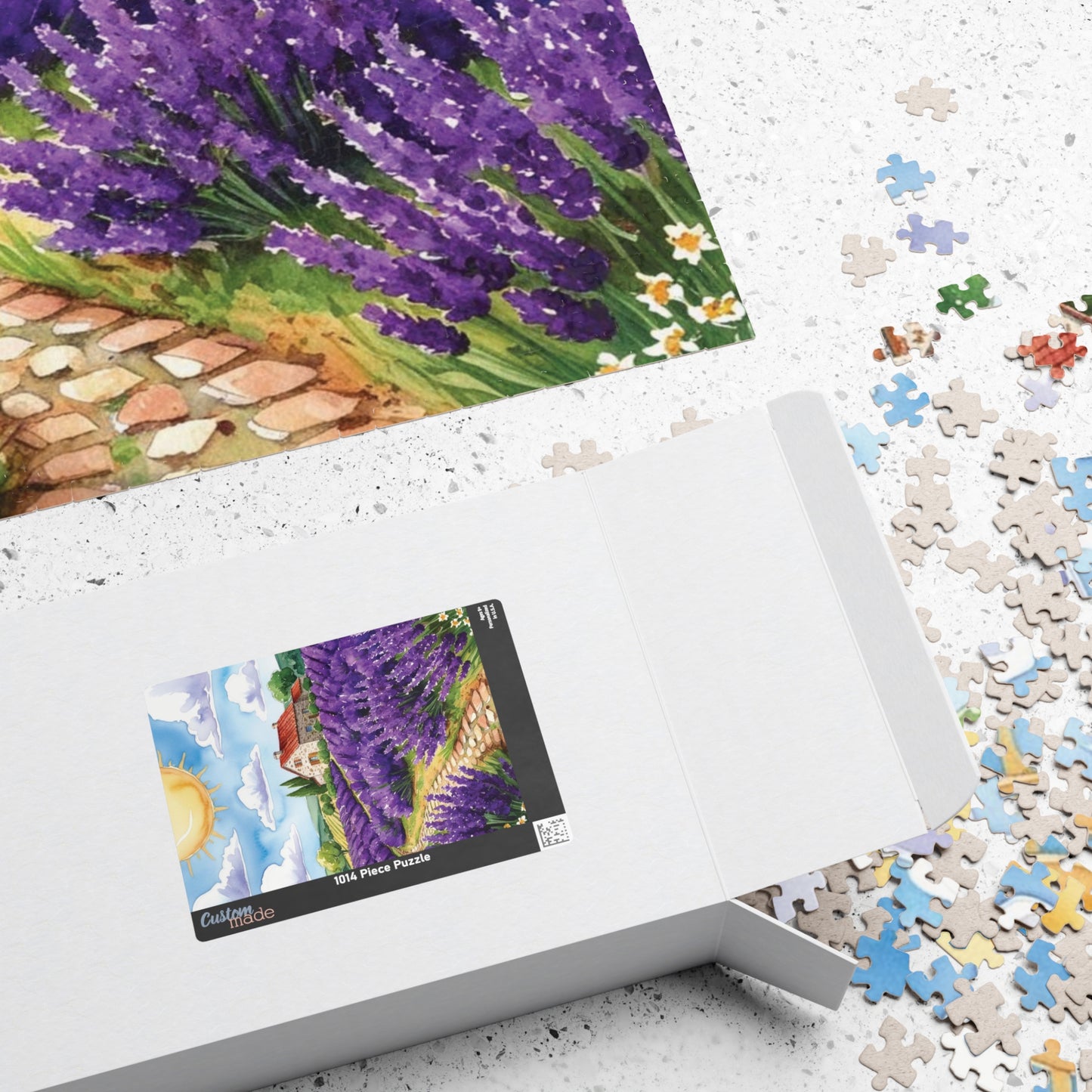 Lavender Field Landscape Puzzle, Relaxing Jigsaw Game for Adults, Mindful Activity, Home Decor Wall Art, Gift Idea for Puzzle Lover, Hobby Puzzle The Puzzle Chest