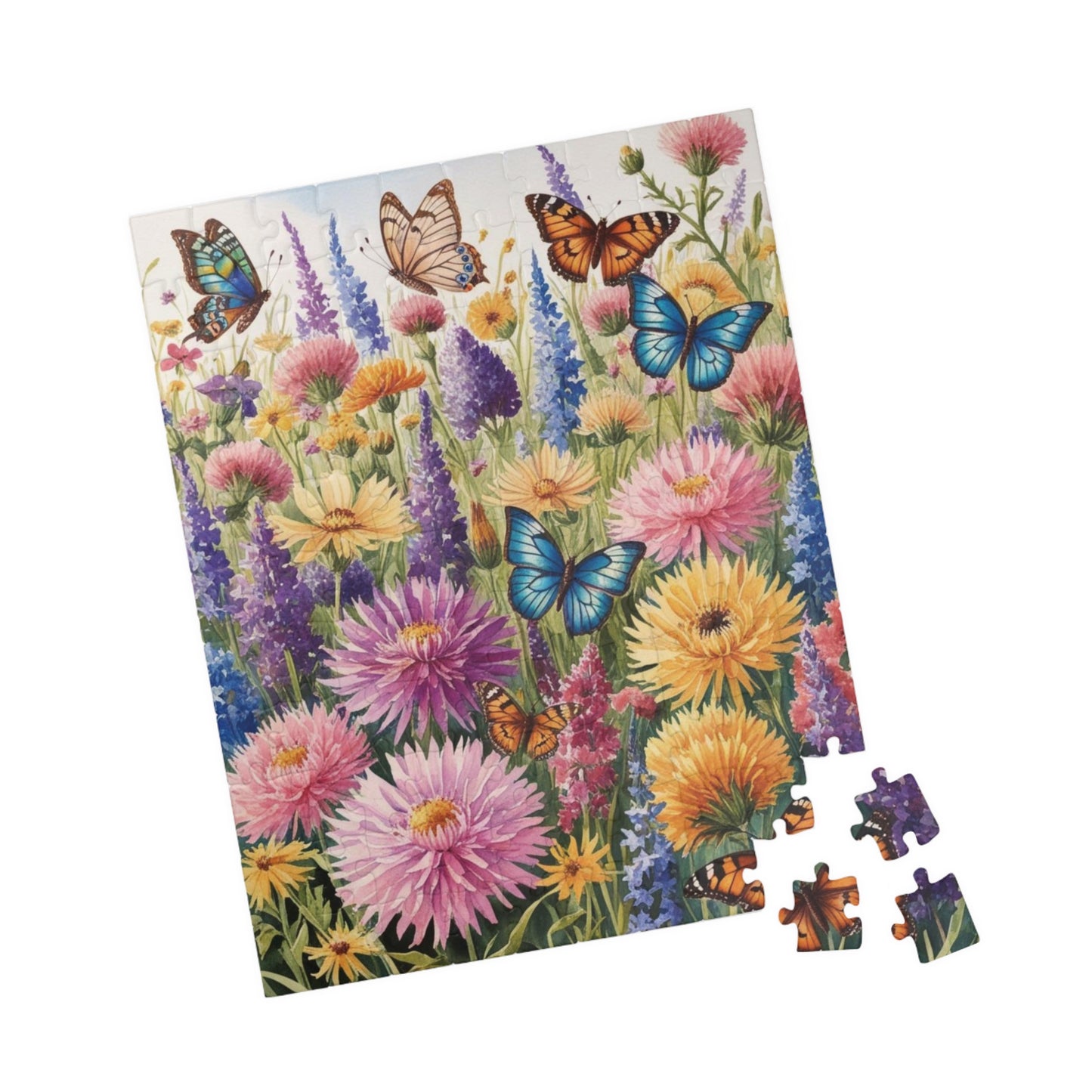 Butterfly Garden Puzzle - Field of Wildflowers and Butterflies, 110-1014 Piece Jigsaw Puzzle, Nature Scene Fun Family Activity, Fun Puzzle The Puzzle Chest