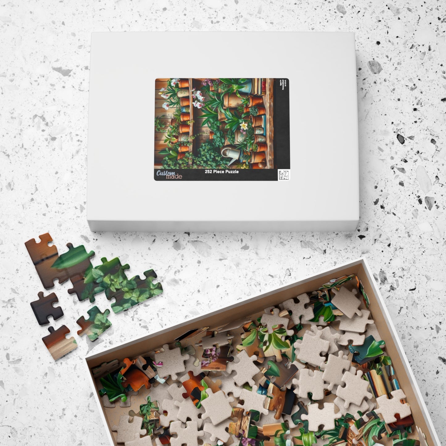 Botanical Garden Puzzle - Wooden Plant Shelf 110, 252, 520, 1014-piece | Nature Lover Gift, Family Activity, Botanical Art, Eco-Friendly Fun Puzzle The Puzzle Chest