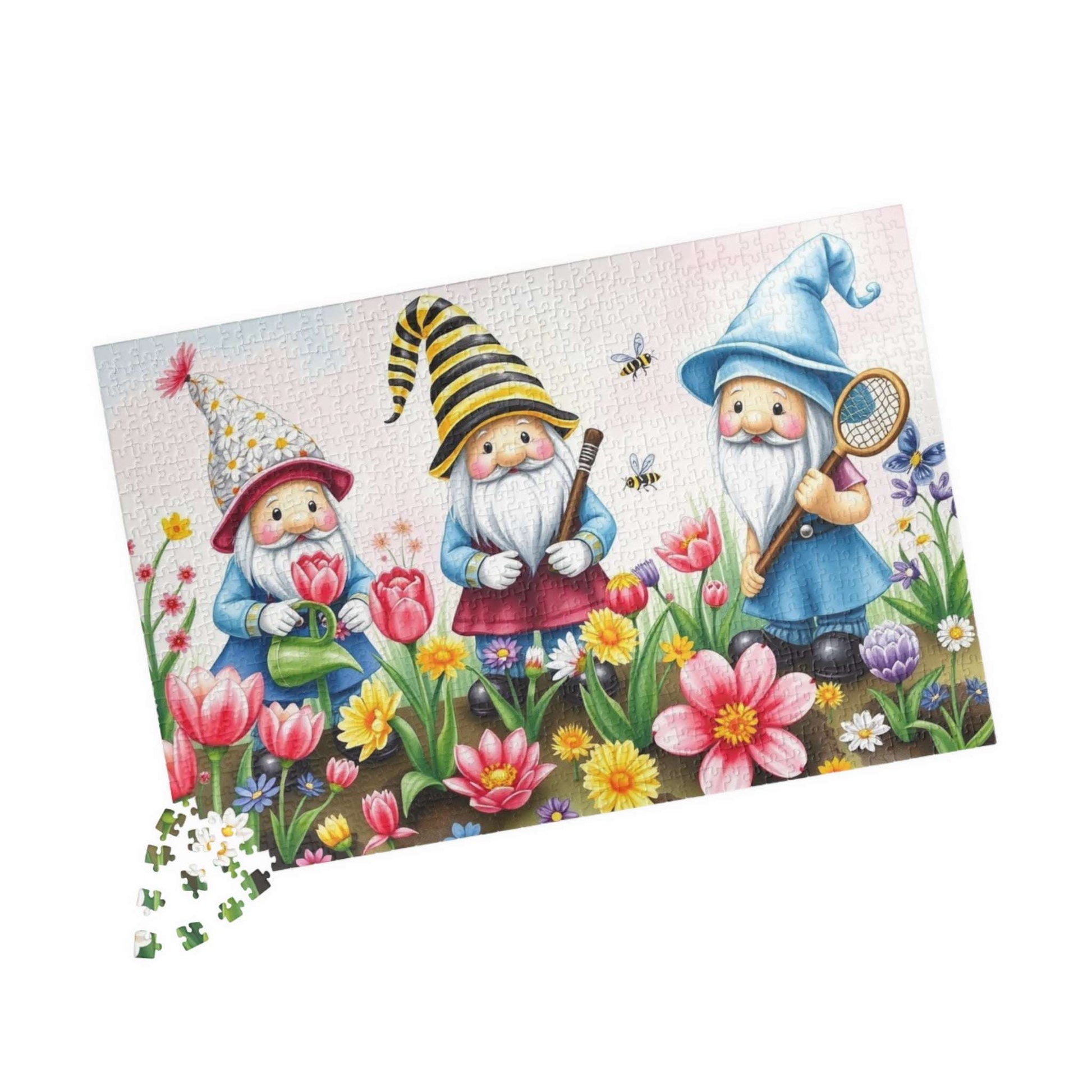 Spring Garden Gnome Puzzle - Mythical Creature Jigsaw Game 1014 pcs (Horizontal) Puzzle The Puzzle Chest