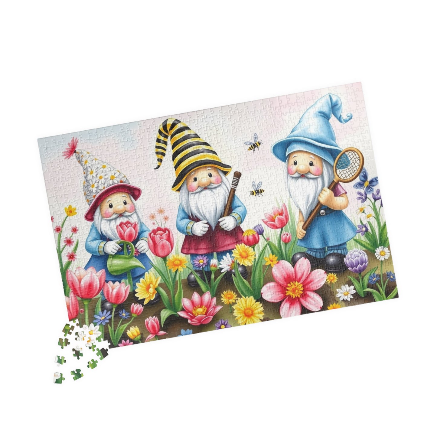 Spring Garden Gnome Puzzle - Mythical Creature Jigsaw Game 1014 pcs (Horizontal) Puzzle The Puzzle Chest