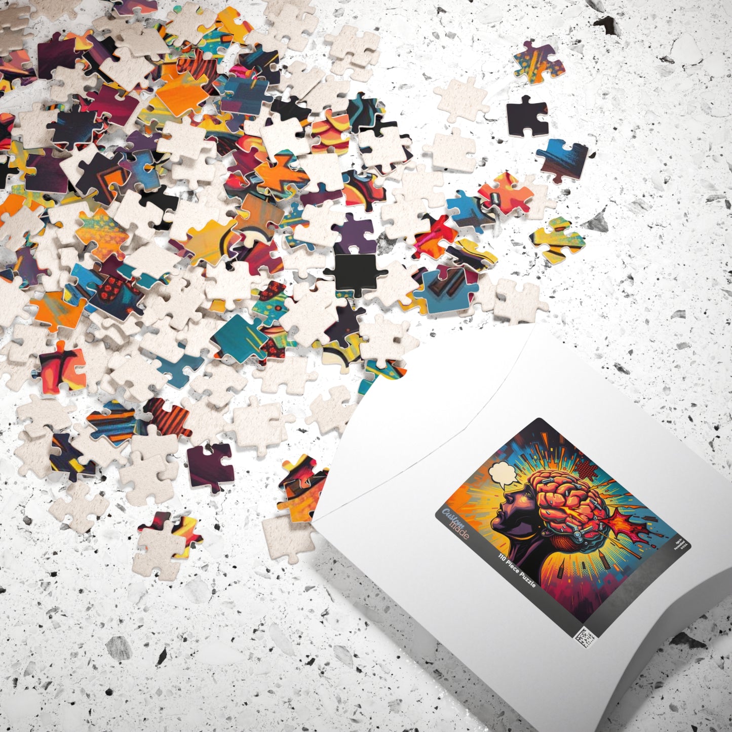 Creative Brain Puzzle - Pop Art Brainstorming Design, Perfect Gift for Puzzle Lovers, Meditation, Family Game Night, Mindfulness Activity Puzzle The Puzzle Chest