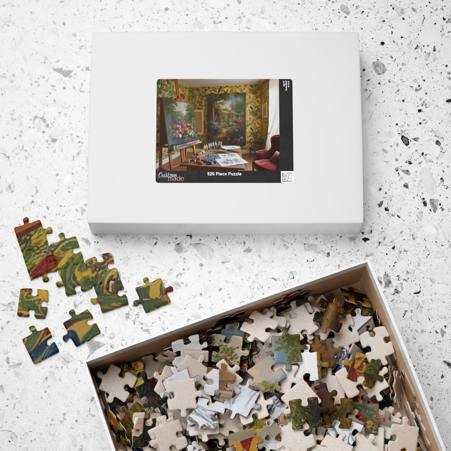 Garden Artist Studio Puzzle - Nature Scene Jigsaw Game for Adult Relaxation, Frameable Home Decor, Gift, Garden Lovers, Creative Challenge