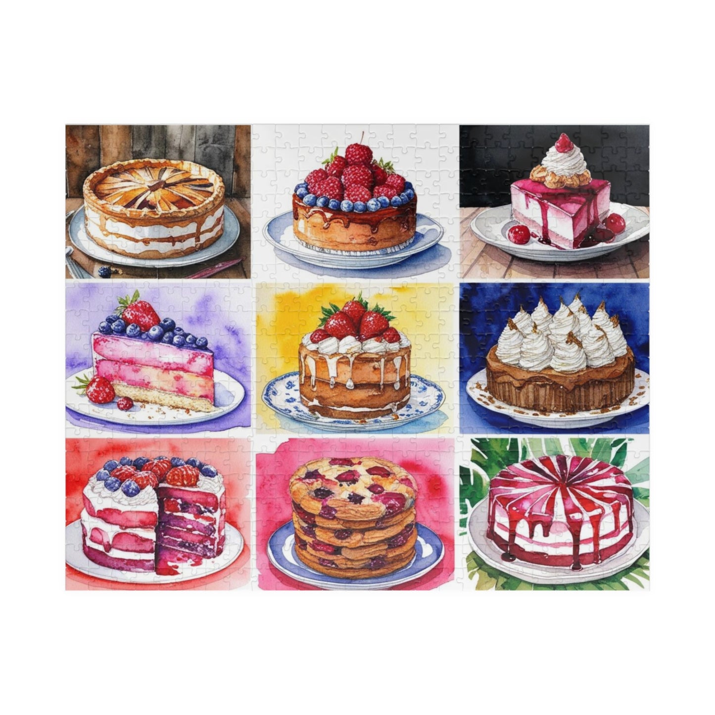 Dessert Jigsaw Puzzle for Adults - Foodie Collage, Holiday Birthday Gift for Friends, Mindful Brain Teaser, Fun Family Game Night 520 pcs (Horizontal) Puzzle The Puzzle Chest