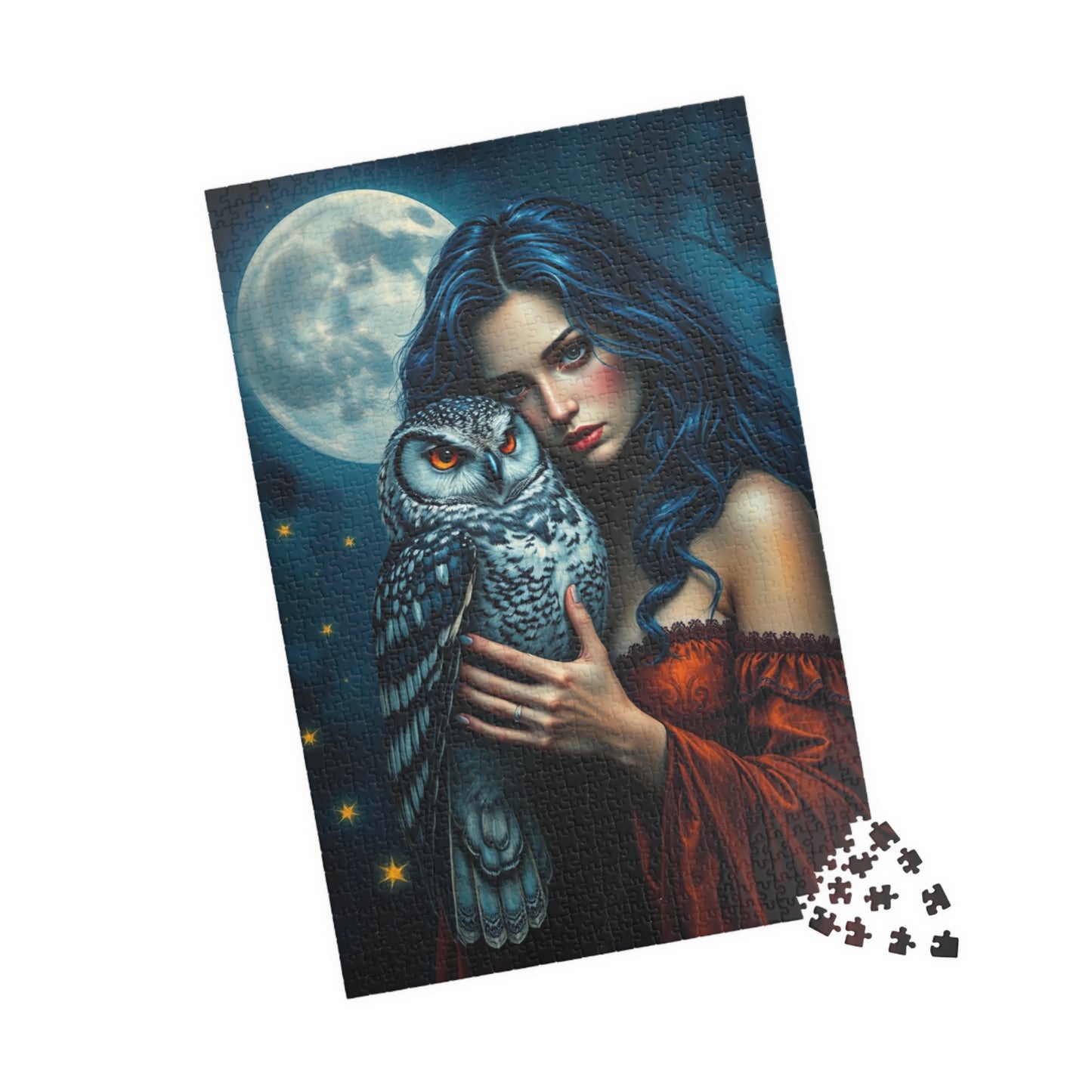 Mystical Owl Jigsaw Puzzle Game for Adults and Teens, Friend Gift for Animal Lover, Mindful Cozy Night In Family Entertainment or Solo Fun Puzzle The Puzzle Chest