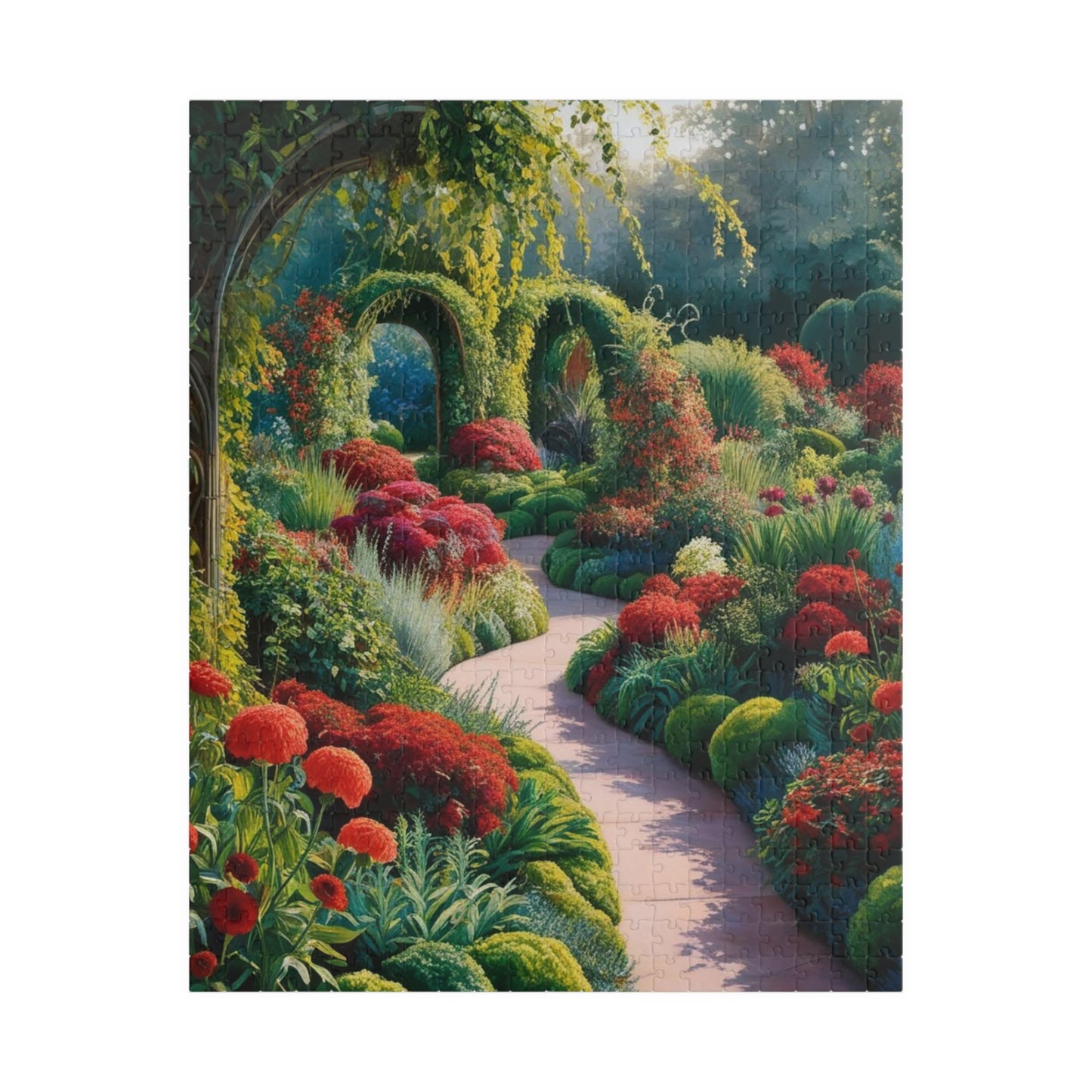 Serene Garden Puzzle - Relaxing Floral Artwork, Flower Jigsaw Game for Adults, Family Fun, Nature Lovers Gift, 110, 252, 520, 1014-piece 520 pcs (Vertical) Puzzle The Puzzle Chest