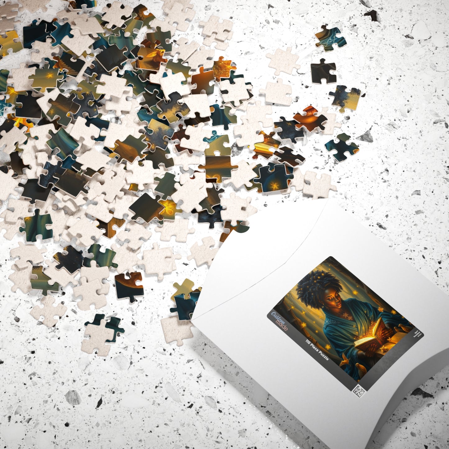 Celestial Black Woman Jigsaw Puzzle, African American Lady in Magical Forest, Negro Artwork, Unique Cultural Gift for Puzzle Lover Puzzle The Puzzle Chest