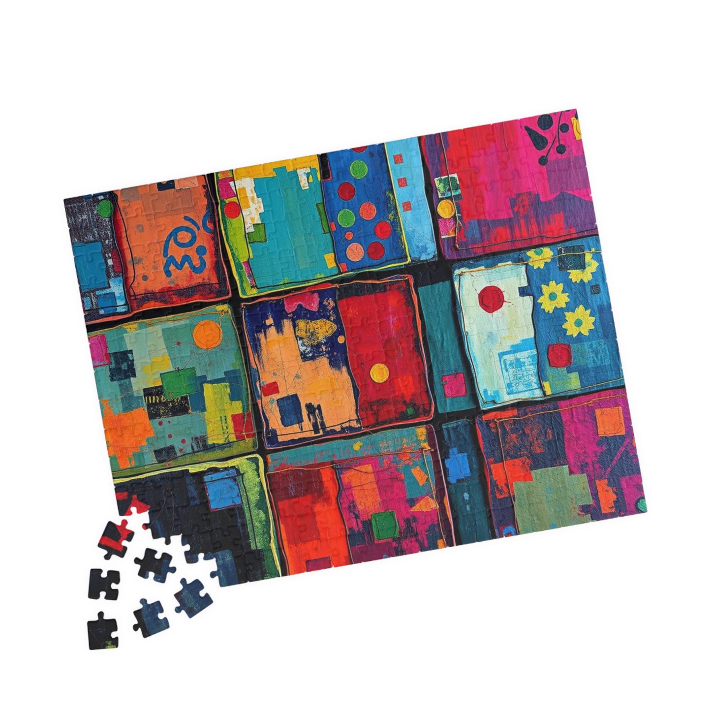 Colorful Abstract Art Puzzle - 110, 252, 520, 1014-piece, Fun Family Activity, Gift for Puzzle Lovers, Home Entertainment Party Game Puzzle The Puzzle Chest