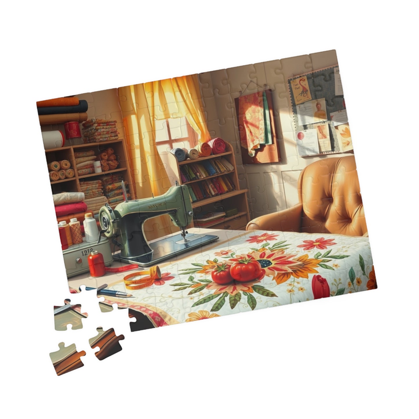 Charming Sewing Studio Jigsaw Puzzle, Craft Room Crafting Essentials, Relaxing Hobby Activity, Mindfulness Gift, Stay at Home Entertainment Puzzle The Puzzle Chest