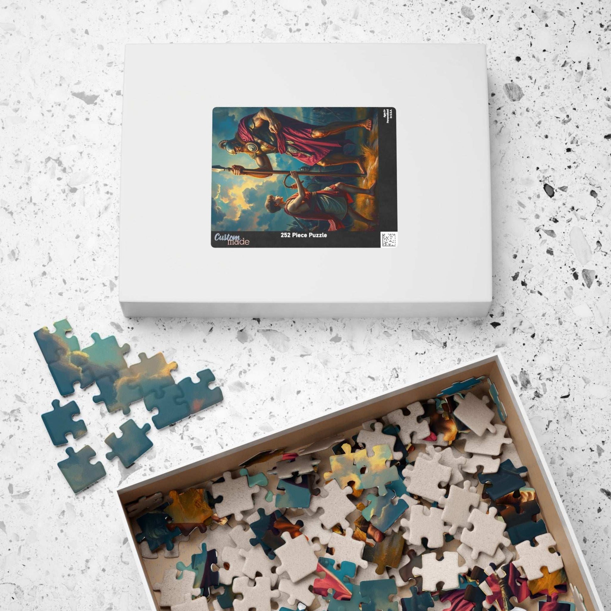 David and Goliath Puzzle, Classic Jigsaw for Family Fun, Perfect Holiday or Birthday Gift for Puzzle Lovers Puzzle The Puzzle Chest