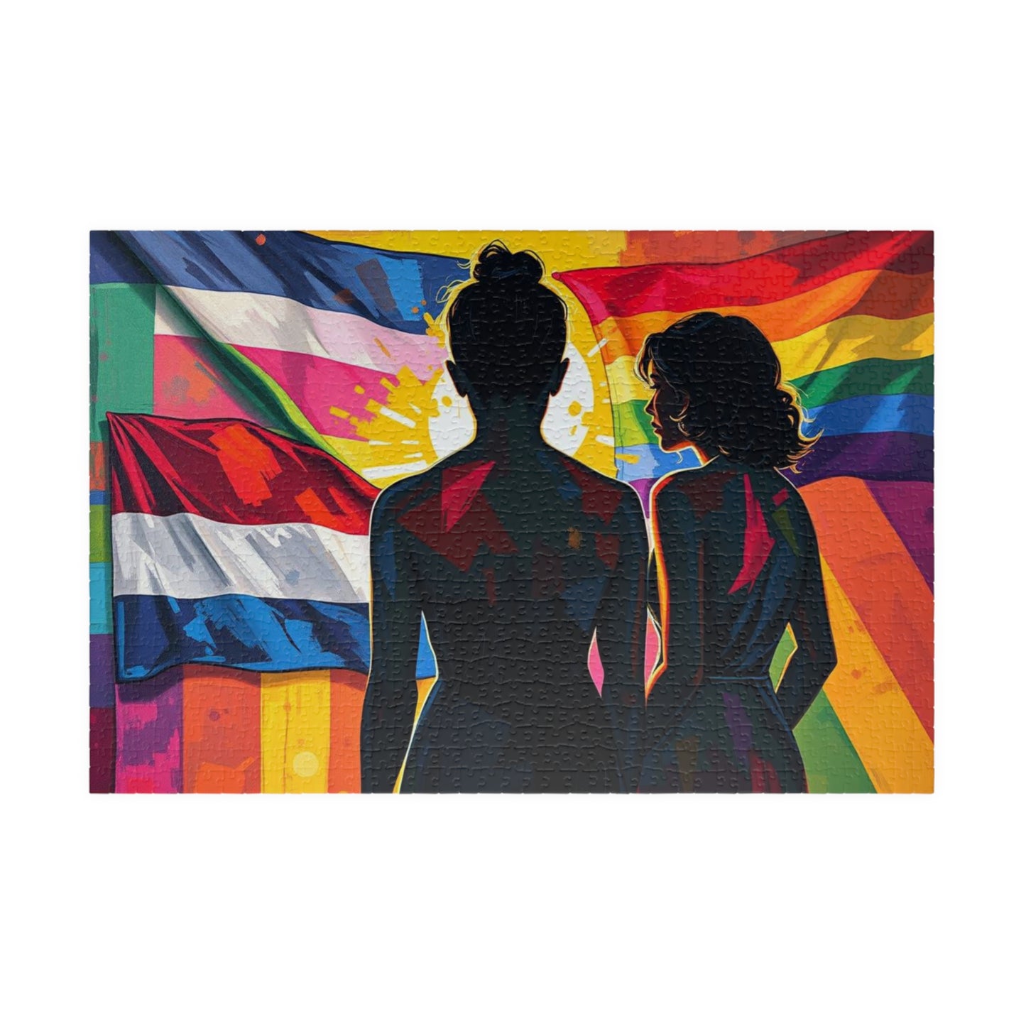Shine Through Jigsaw Puzzle - A Puzzle of Pride, Pride Flags Puzzle, 110-1014 Piece Jigsaw for Family Fun, LGBTQ+ Gift, Group Activities 1014 pcs (Horizontal) Puzzle The Puzzle Chest