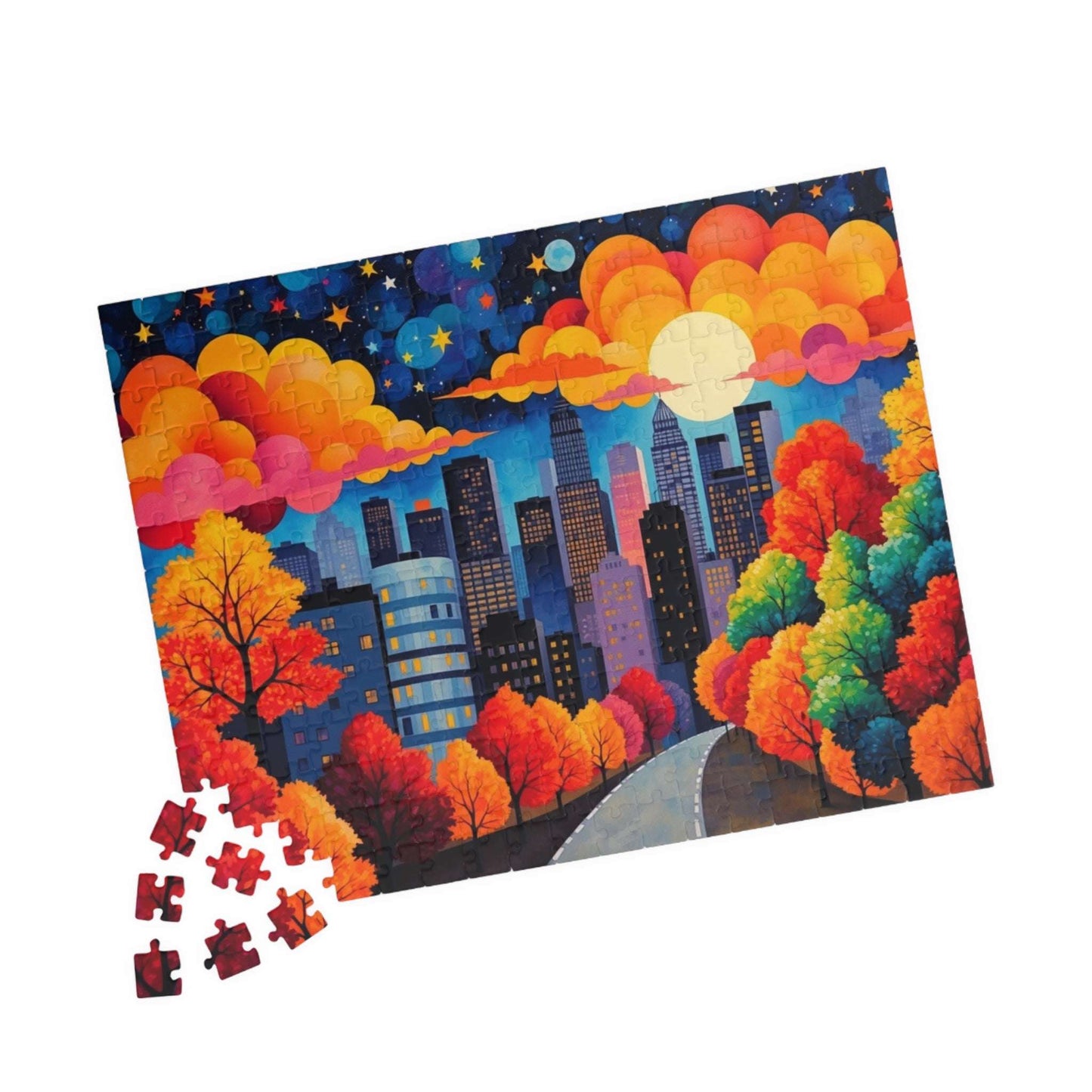 Manhattan New York City Skyline Jigsaw Puzzle | Adult Puzzle Game, Family Activity, Cityscape Puzzling Hobby 252 pcs (Horizontal) Puzzle The Puzzle Chest