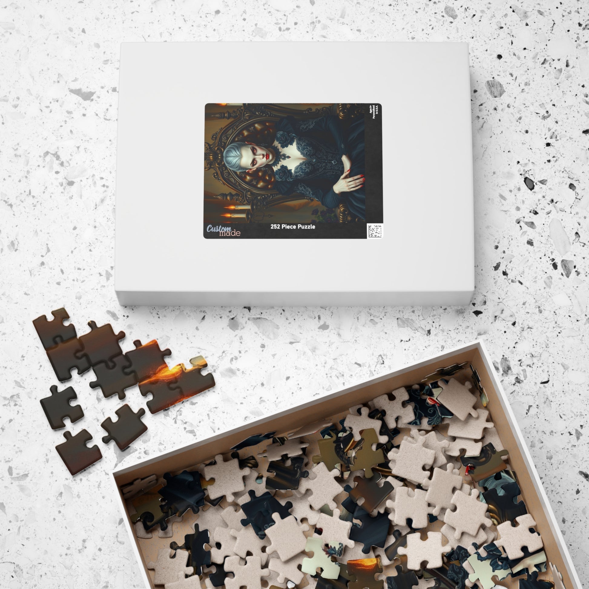Gothic Vampire Puzzle, Dark Fantasy Art Jigsaw Game for Adult Puzzle Lovers, Home Entertainment, Gift for Friends, Mindfulness Brain Teaser Puzzle The Puzzle Chest
