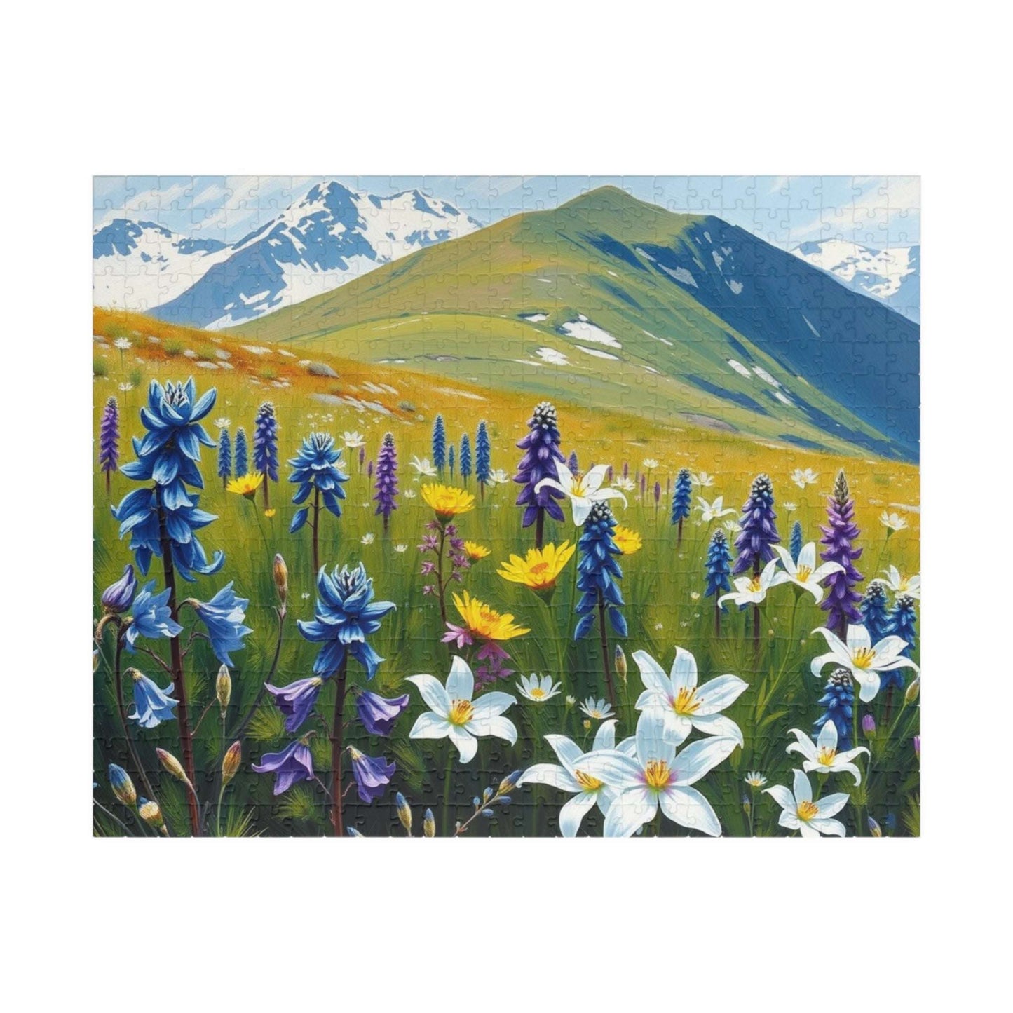 Floral Landscape Puzzle - Nature Themed Jigsaw Game for Adults, Indoor Home Activity, Family or Solo Fun, Best Gift for Puzzle Lover Art Fan 520 pcs (Horizontal) Puzzle The Puzzle Chest