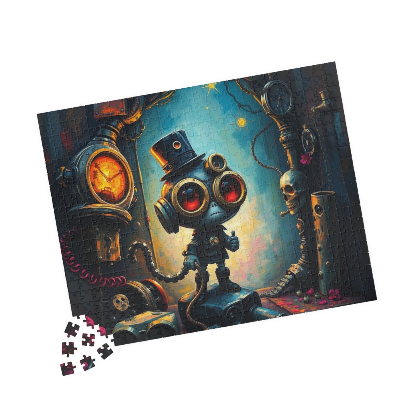 Whimsical Steampunk Jigsaw Puzzle, Unique Birthday Holiday Gift, Family Fun Game Night, Quiet Home Entertainment, Puzzle Lover Puzzle The Puzzle Chest
