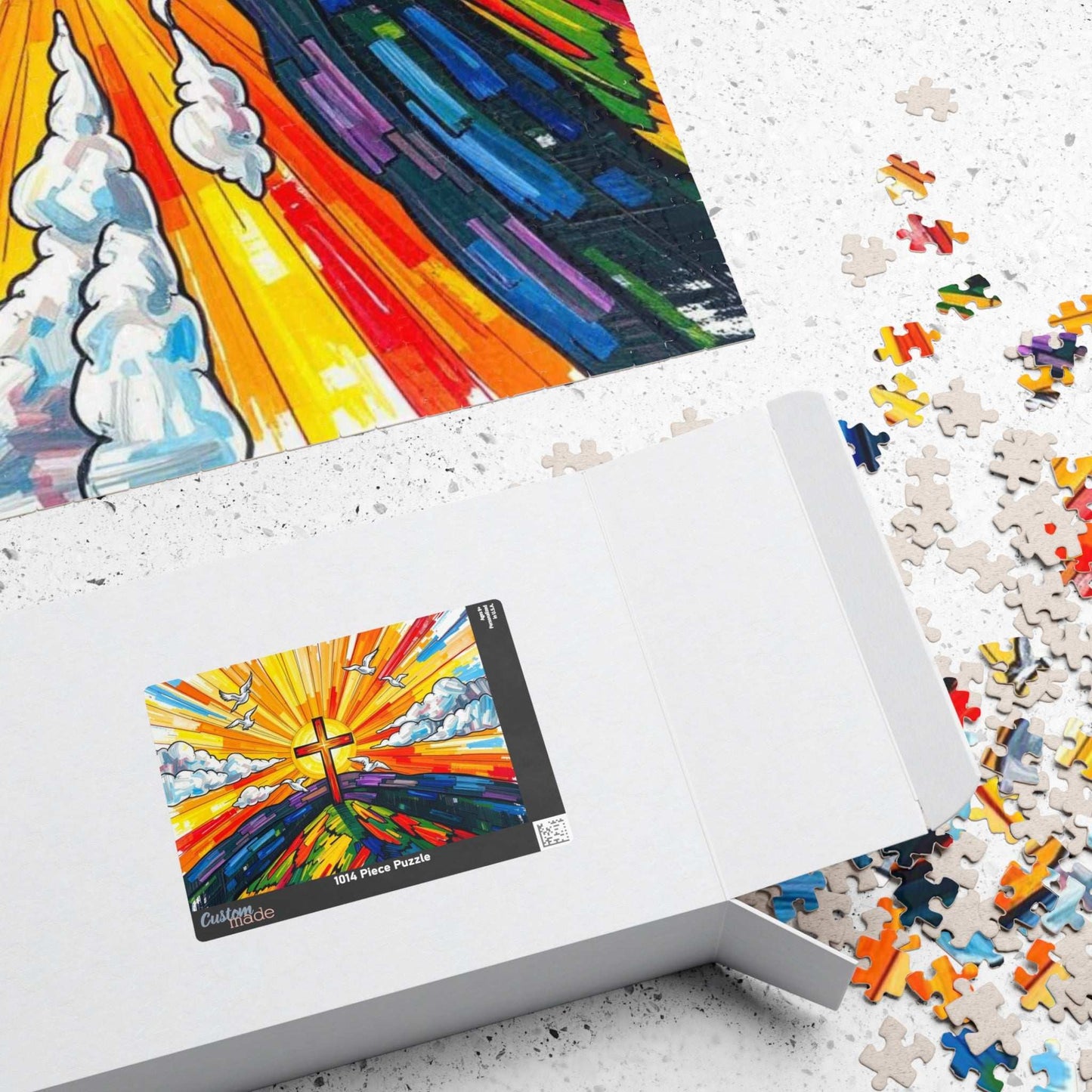 Faith-Inspired Cross Jigsaw Puzzle for Spiritual Reflections, Family Game Nights, Holiday Birthday Gift for Christians, Brain Teaser Puzzle The Puzzle Chest