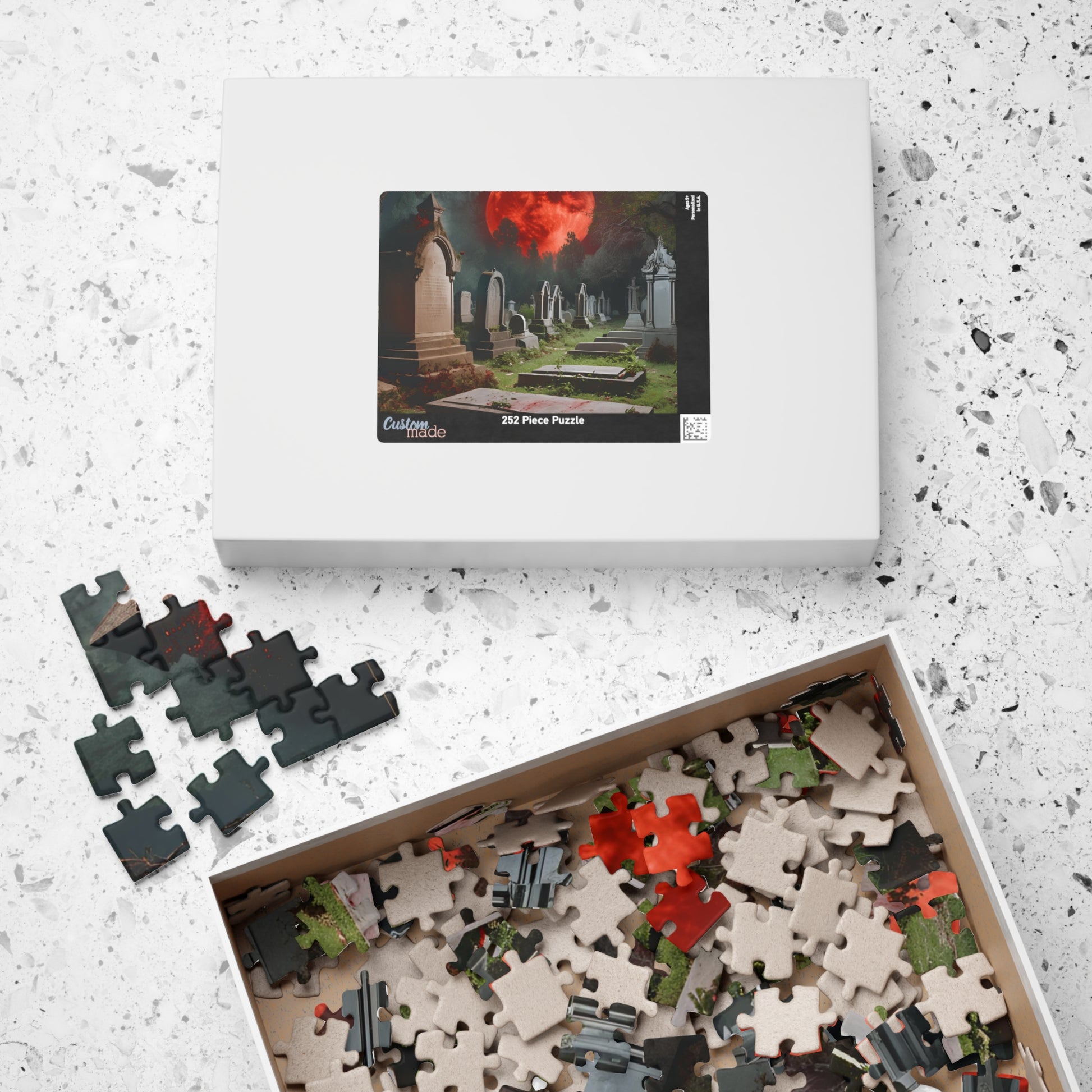 Haunting Graveyard Puzzle - 110-1014 Pieces, Perfect for Halloween, Family Fun Night, Gifts for Puzzle Lovers, Spooky Decor Puzzle The Puzzle Chest