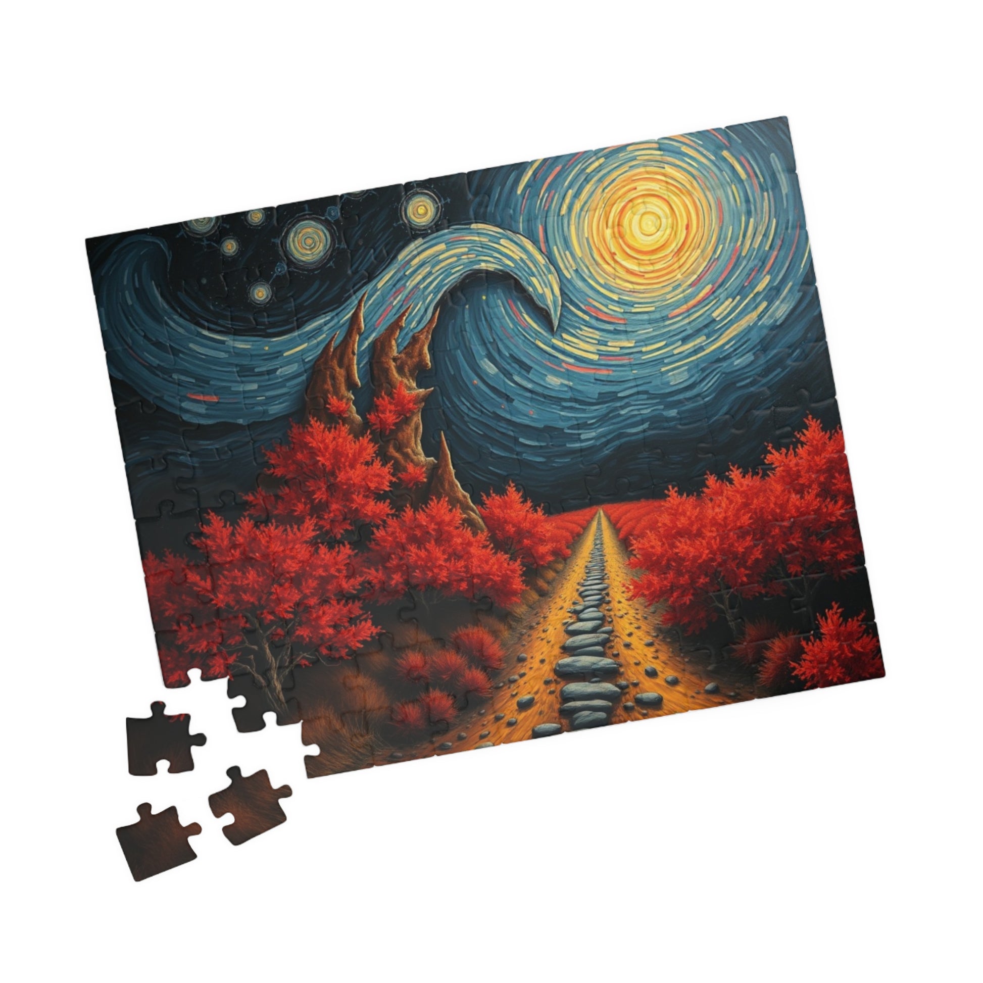 Abstract Landscape Jigsaw Puzzle Art for Adults, Autumn Nature Puzzle Puzzle The Puzzle Chest