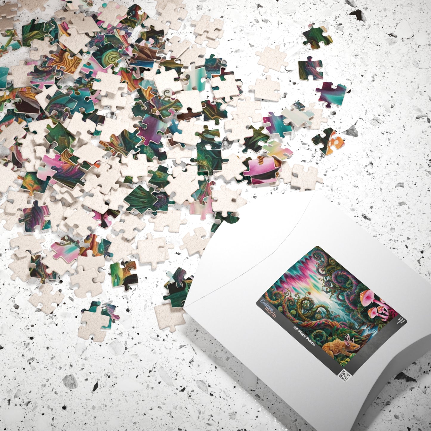 Trippy Jigsaw Puzzle, Vibrant Kaleidoscopic Jungle Scene, Relaxing Solo Game, Puzzle Enthusiasts Entertainment, Puzzling Activity for Adults Puzzle The Puzzle Chest
