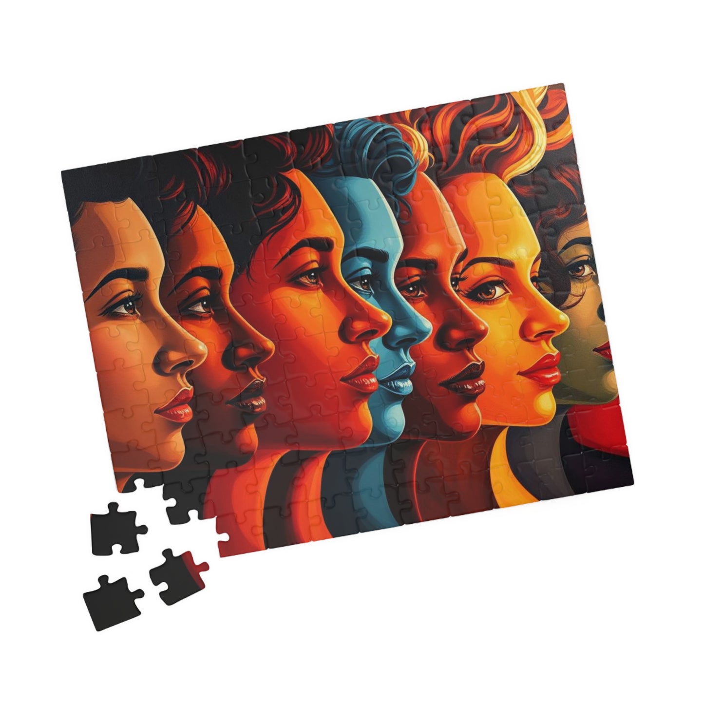 Human Tapestry Jigsaw Puzzle, Diversity Silhouette Puzzle, Face Collage Puzzle, Puzzle Lover Gift for Friend, Family Bonding, Mind Challenge Puzzle The Puzzle Chest