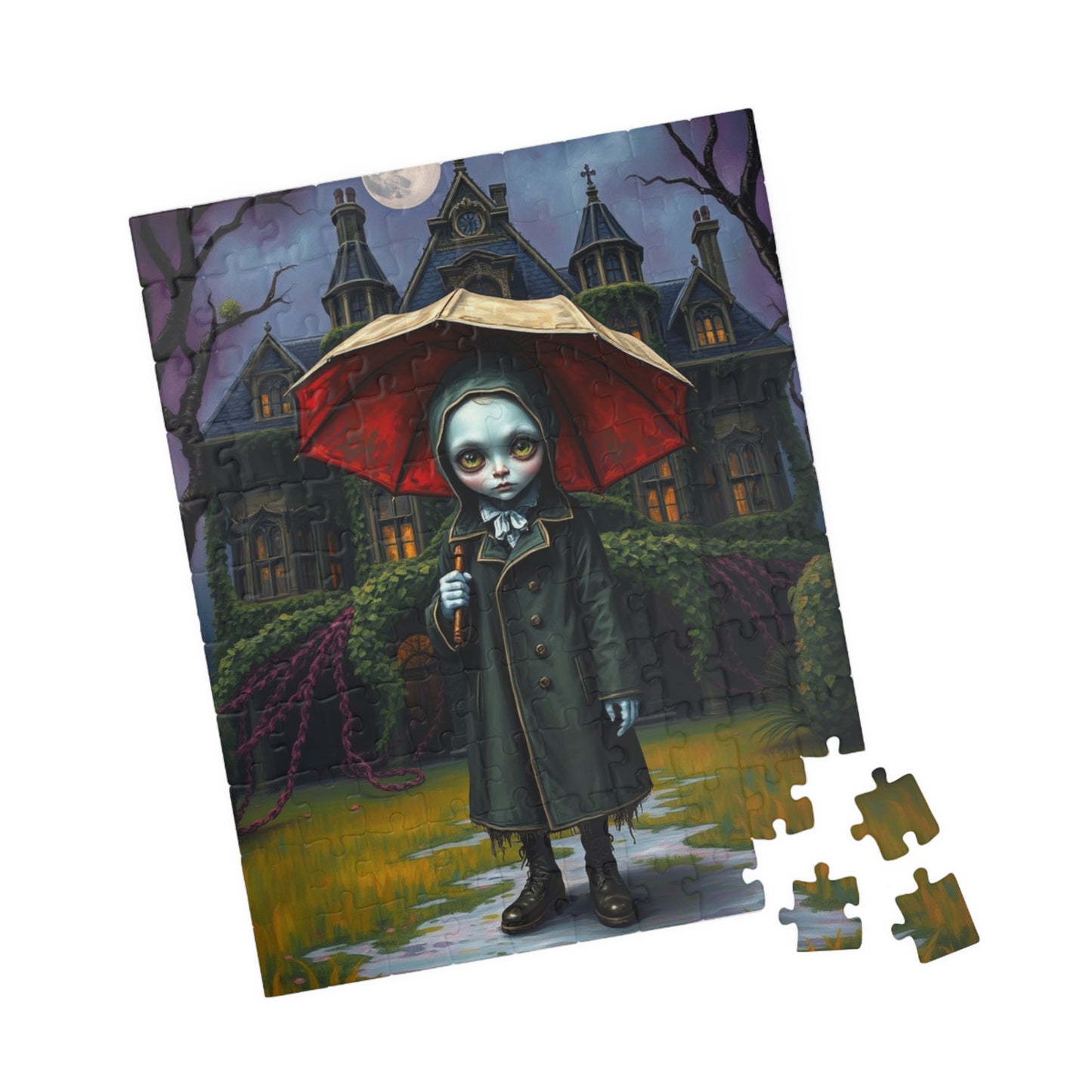 Spooky Gothic Puzzle, Victorian Orphan Illustration Jigsaw Game, Mysterious Halloween Gift, Fun Family Activity, 110 252 520 1014-piece Puzzle The Puzzle Chest