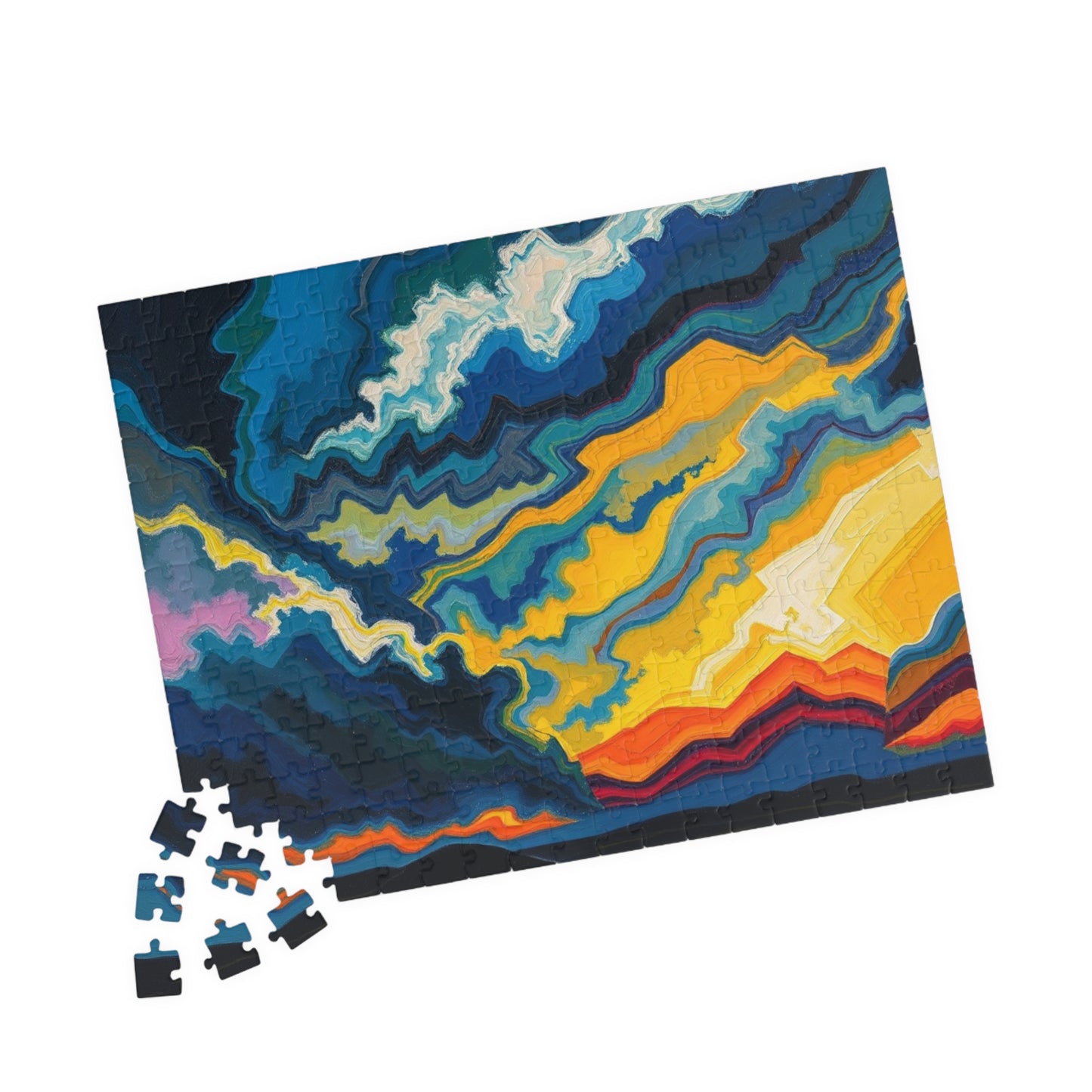 Colorful Abstract Puzzle Artwork, Unique Jigsaw Game for Family Fun, Gift for Art Lovers, Mindful Activity, Home Entertainment Puzzle The Puzzle Chest