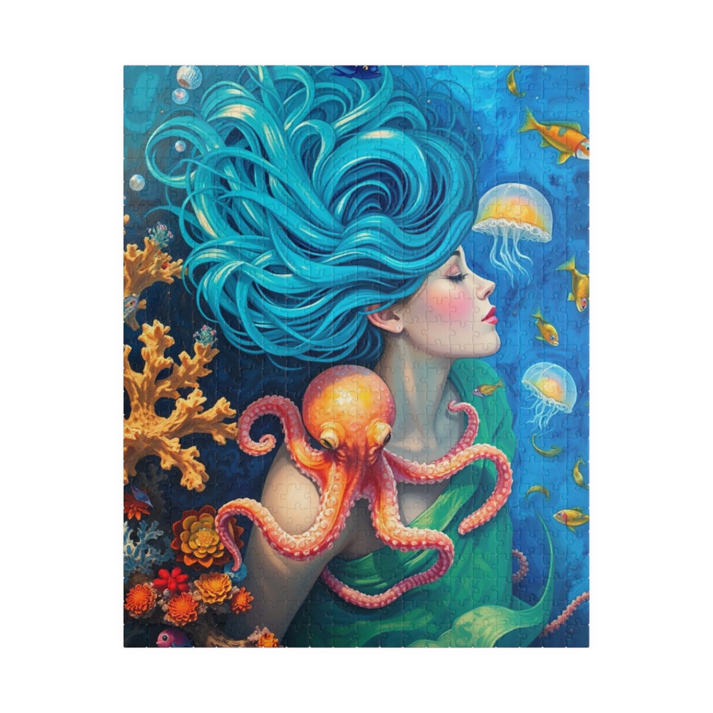 Enchanting Ocean Goddess Puzzle, 110, 252, 520, 1014-piece Jigsaw, Perfect Gift for Ocean Lover, Home Entertainment, Meditation, Game Night