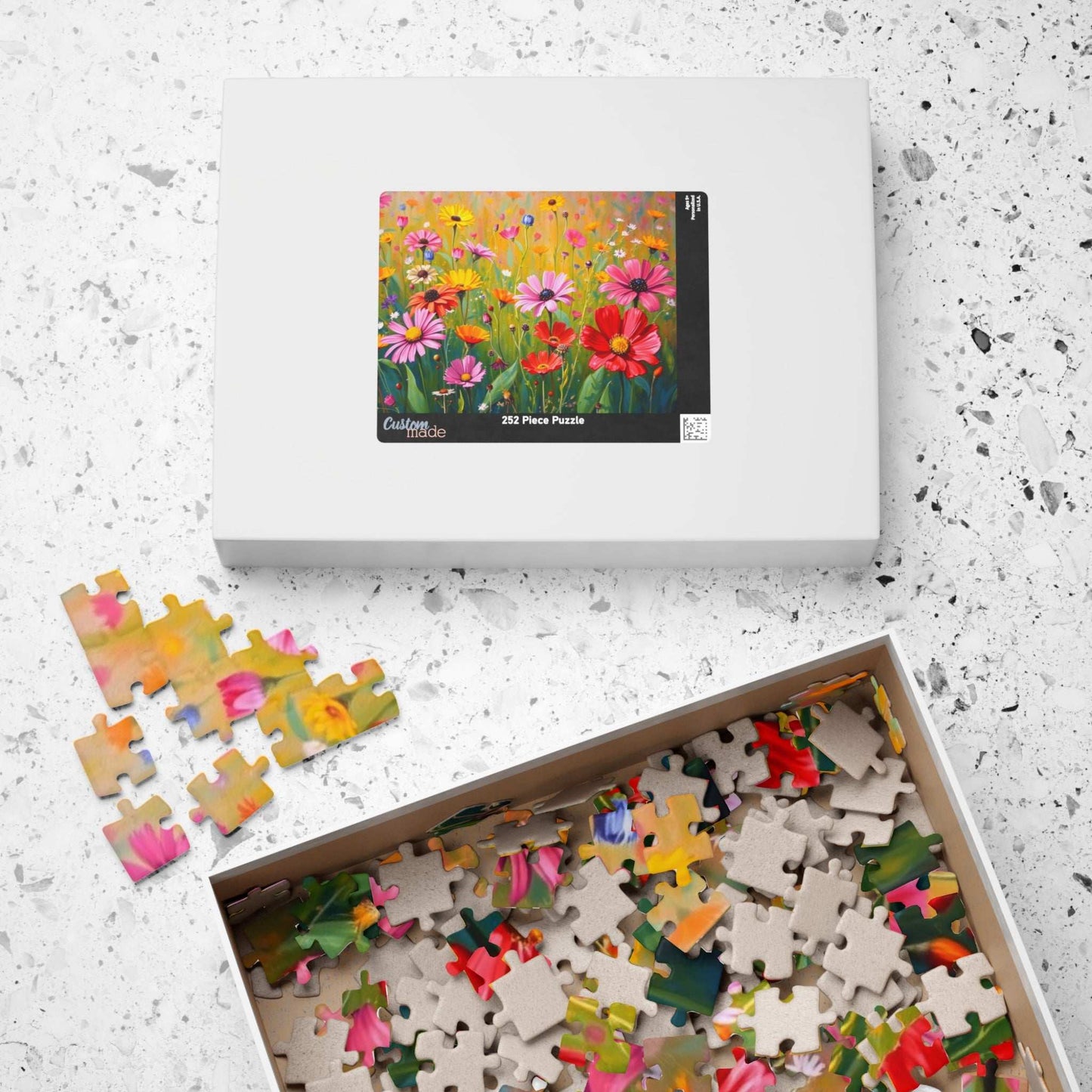 Vibrant Floral Puzzle, Flower Botanical Jigsaw Game for Adults, Gift for Nature Lovers and Family Fun Game Nights, Mindfulness Activity Puzzle The Puzzle Chest