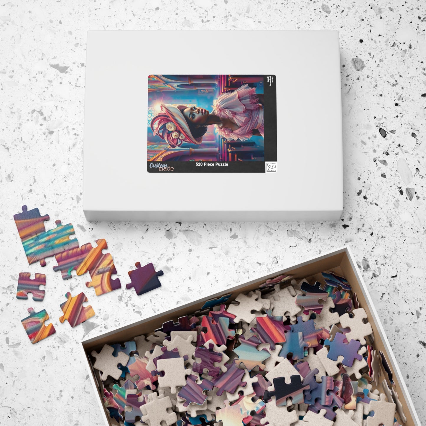 Black Woman in Church Puzzle, African American Lady in Pastel Dress Spiritual Jigsaw Game, Cultural Ethnic Art, Unique Gift for Puzzle Lover Puzzle The Puzzle Chest