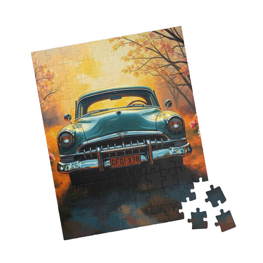 Fall Vintage Car Puzzle - 110, 252, 520, 1014-piece, Nostalgic Autumn Jigsaw for Car Lovers, Gift for Father's Day, Family Game Night Puzzle The Puzzle Chest