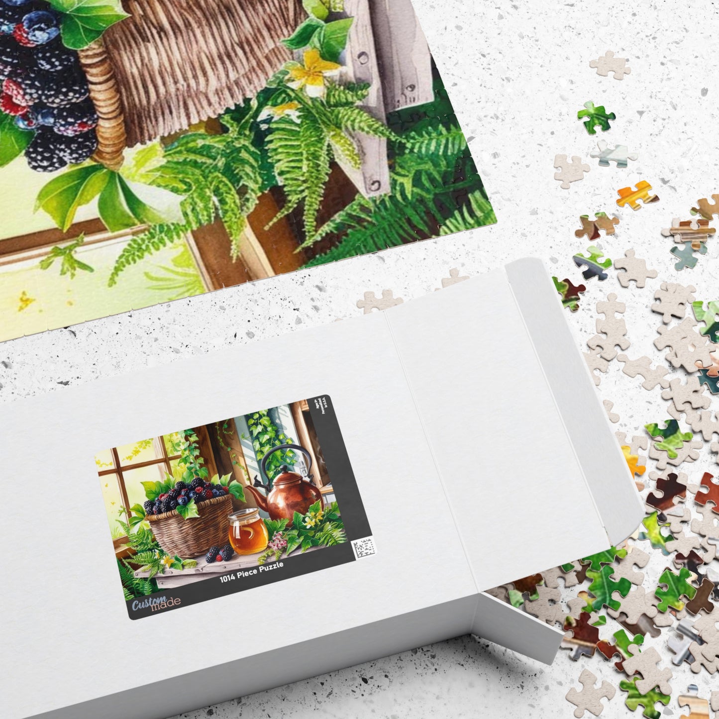 Foodie Jigsaw Puzzle, Quaint Kitchen Wild Berries and Honey 110-1014 Piece, Cabin Fever Activity, Brain Teaser, Unique Gift for Nature Lover Puzzle The Puzzle Chest