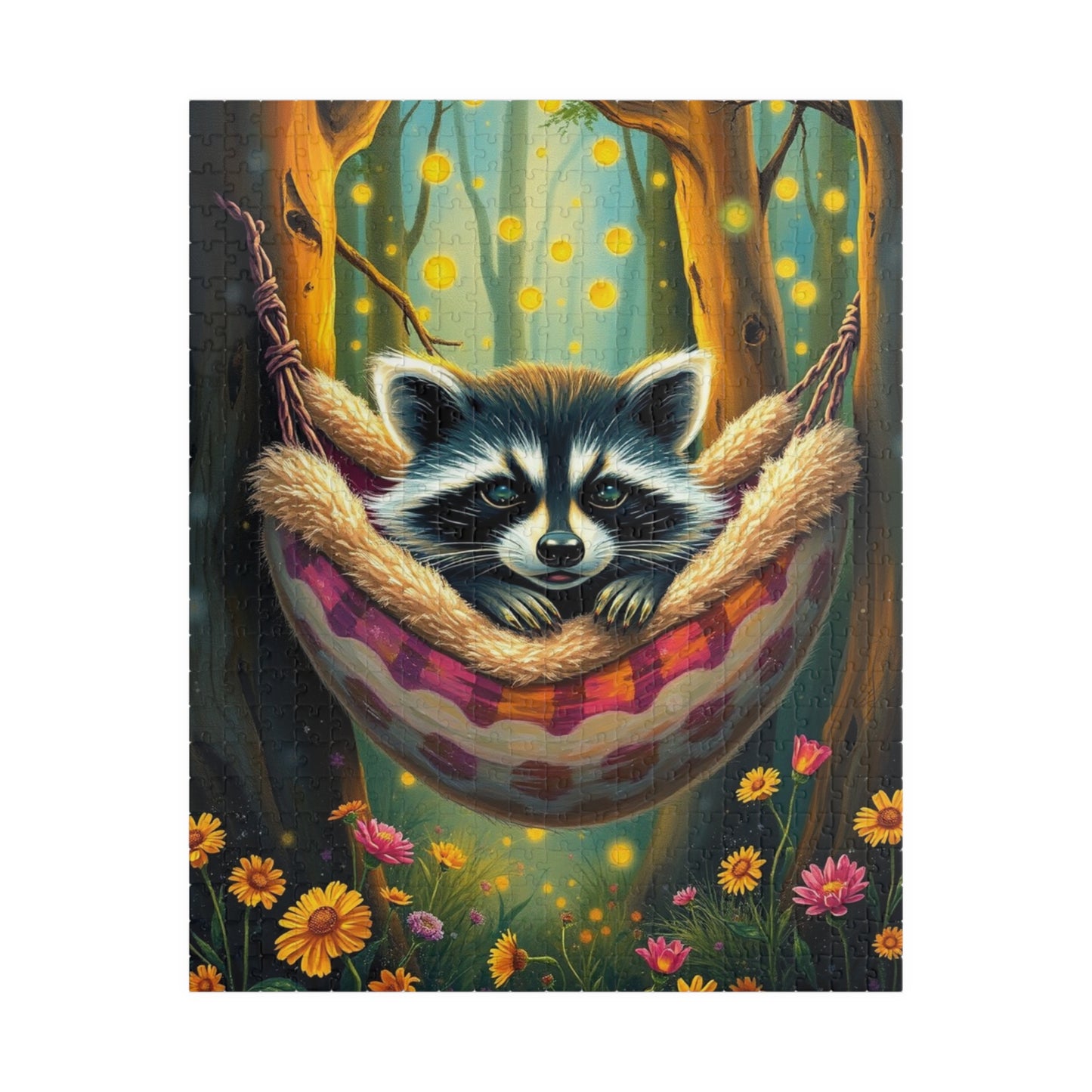 Whimsical Raccoon Puzzle, 110-1014-Piece, Nature-Themed Fun Family Activity, Gift for Animal Lovers, Cozy Home Entertainment, Brain Teaser 520 pcs (Vertical) Puzzle The Puzzle Chest