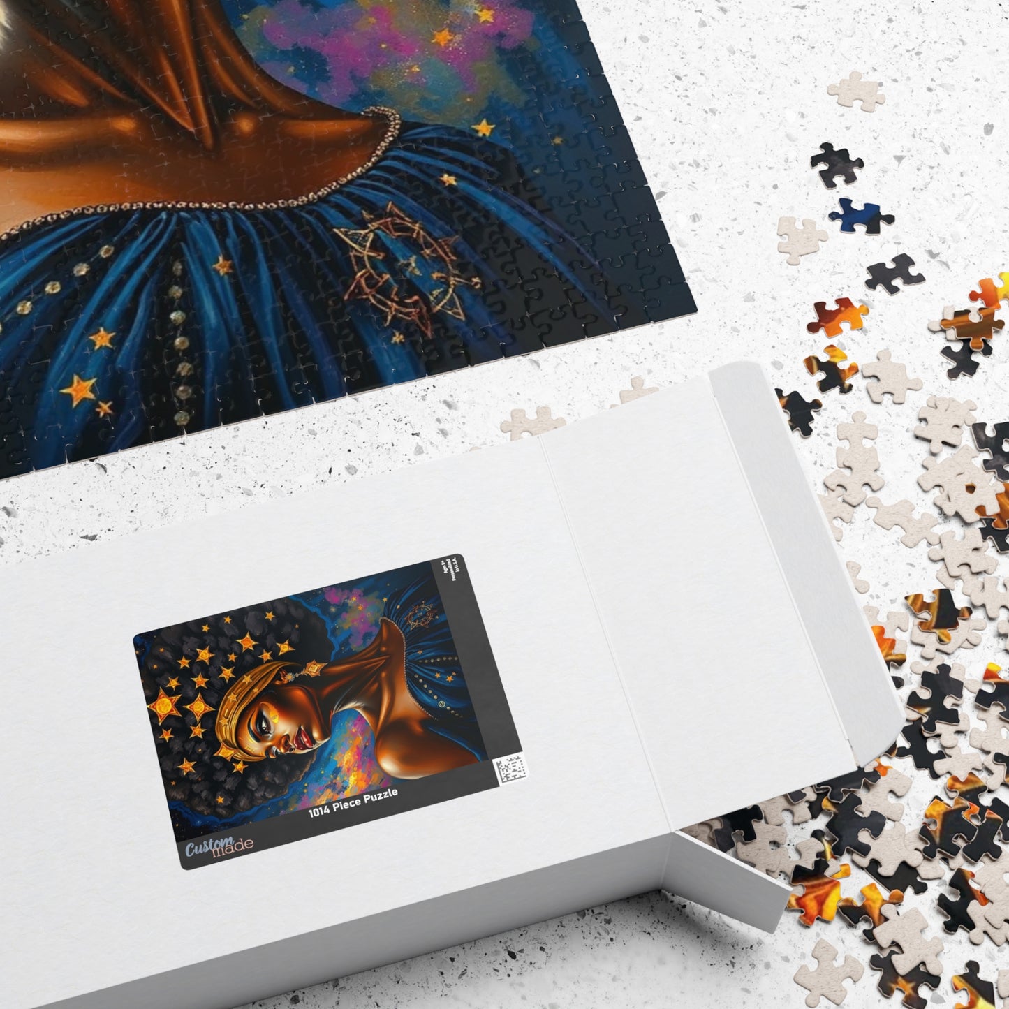 Regal Black Woman Puzzle, Afro Art Jigsaw Game for Adults and Teens, African American Puzzle Lover Gift, Family or Solo Home Entertainment Puzzle The Puzzle Chest