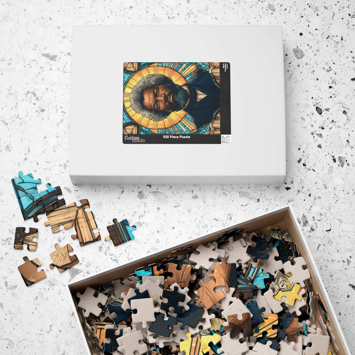 Frederick Douglass Jigsaw Puzzle – Afrocentric Historical Puzzle, Stained Glass Art, Black History Puzzle, Educational Puzzle for Adults and Teens, Inspirational African American Figure Puzzle The Puzzle Chest