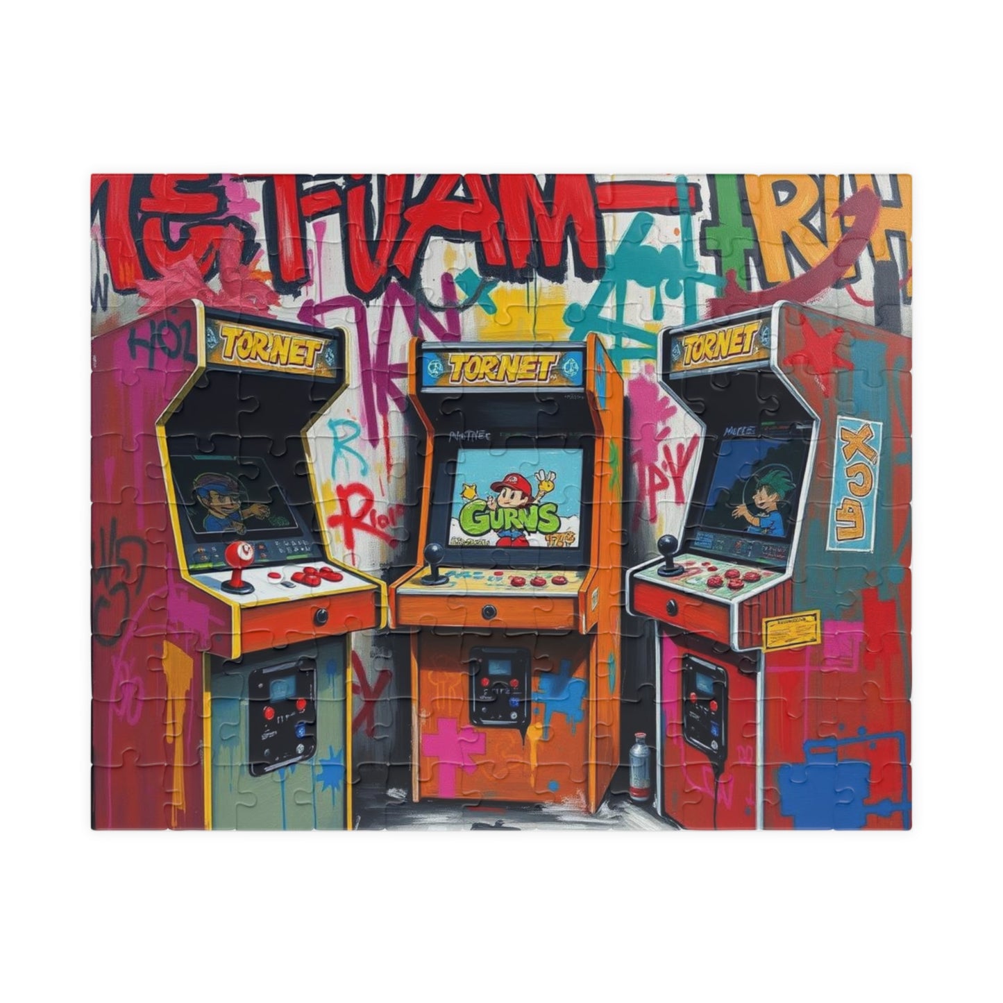 Arcade Nostalgia Puzzle - Pop Art Puzzle for Adults, Retro Gaming, Ideal for Game Lovers, Family Fun, Birthday Gifts, Home Entertainment 110 pcs (Horizontal) Puzzle The Puzzle Chest