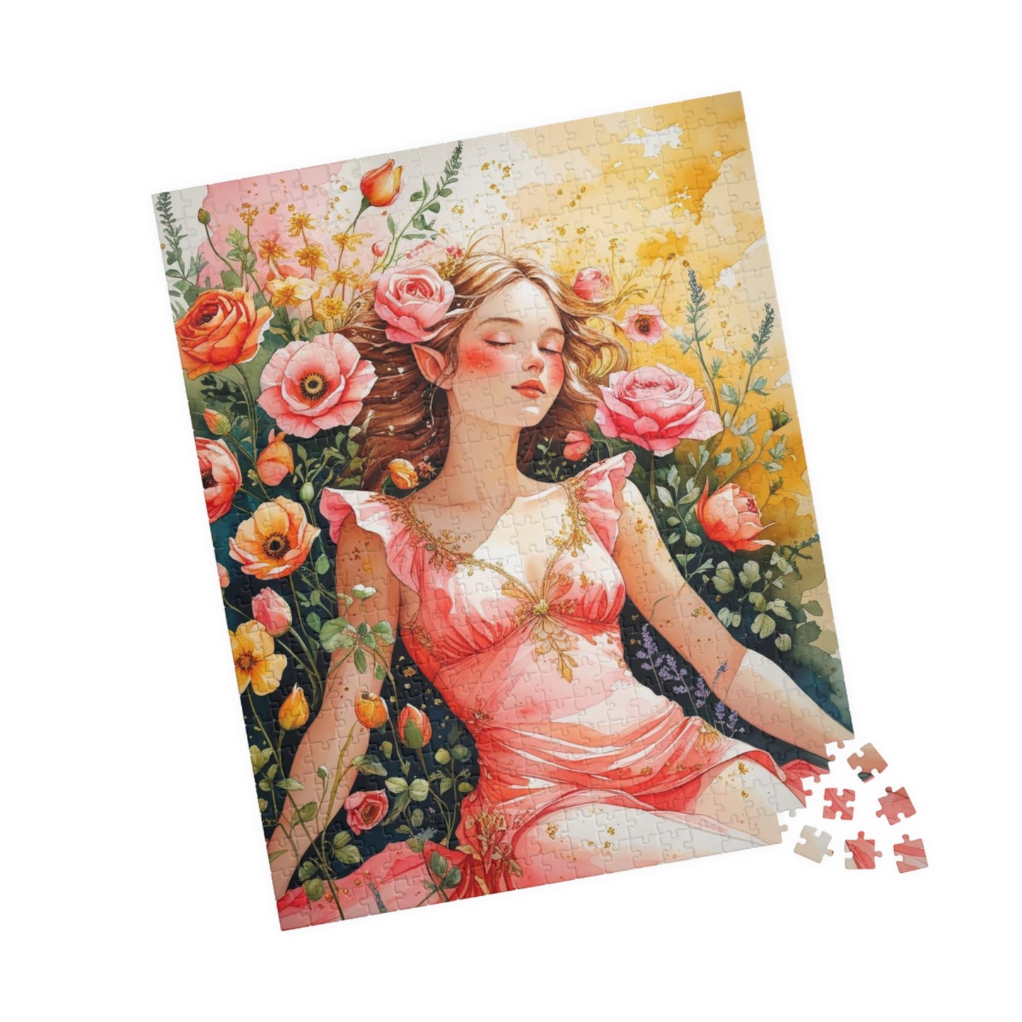 Forget-Me-Nots Fairy Jigsaw Puzzle, Mythical Fantasy Gift for Floral Lover Puzzle Enthusiast, Mindfulness Activity Family Bonding Game Night Puzzle The Puzzle Chest